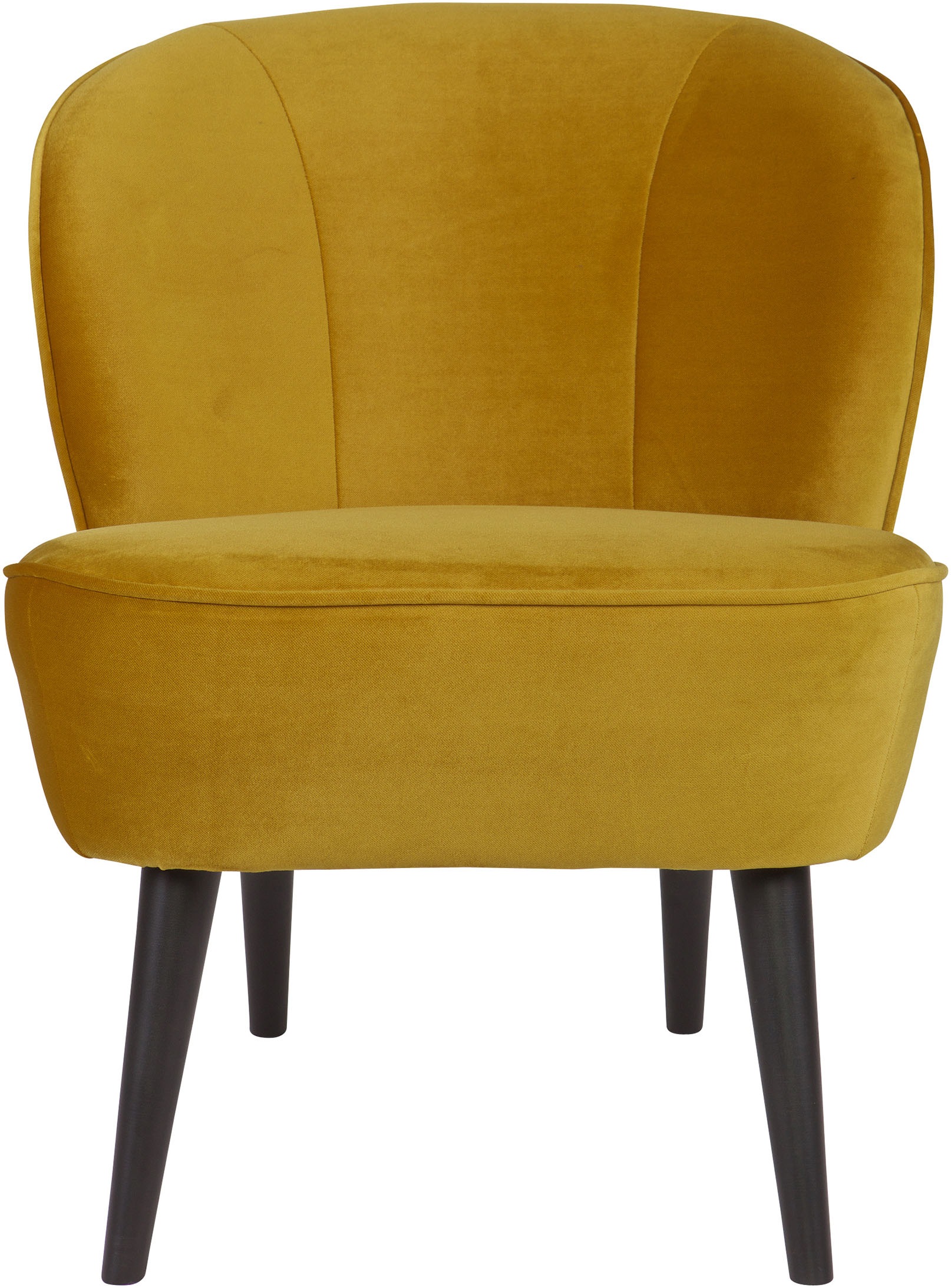 Image of WOOOD Sessel "Sara Bezug mit Birkenholzbeinen, mittlere Sitzhöhe, H71 x B59 x T70 cm" Tragkraft 90 kg, Velvet bezug, Maximale Verschleissfestigkeit
