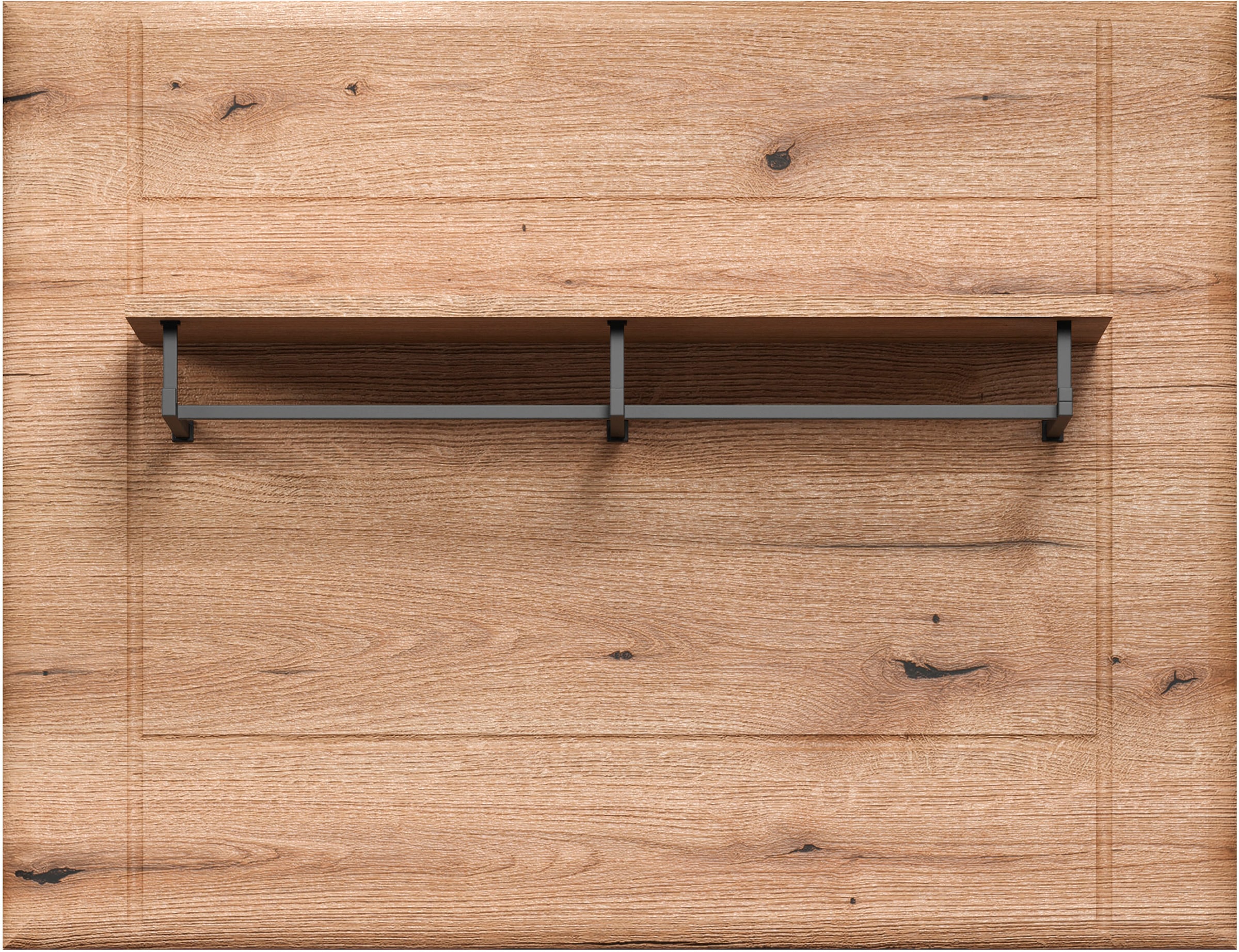 INOSIGN Wandboard »Graz«, (Packung, 1 St.), Masse (B/H/T in cm): (91/70/26) - Farbe: Weiss Hochglanz und Eiche