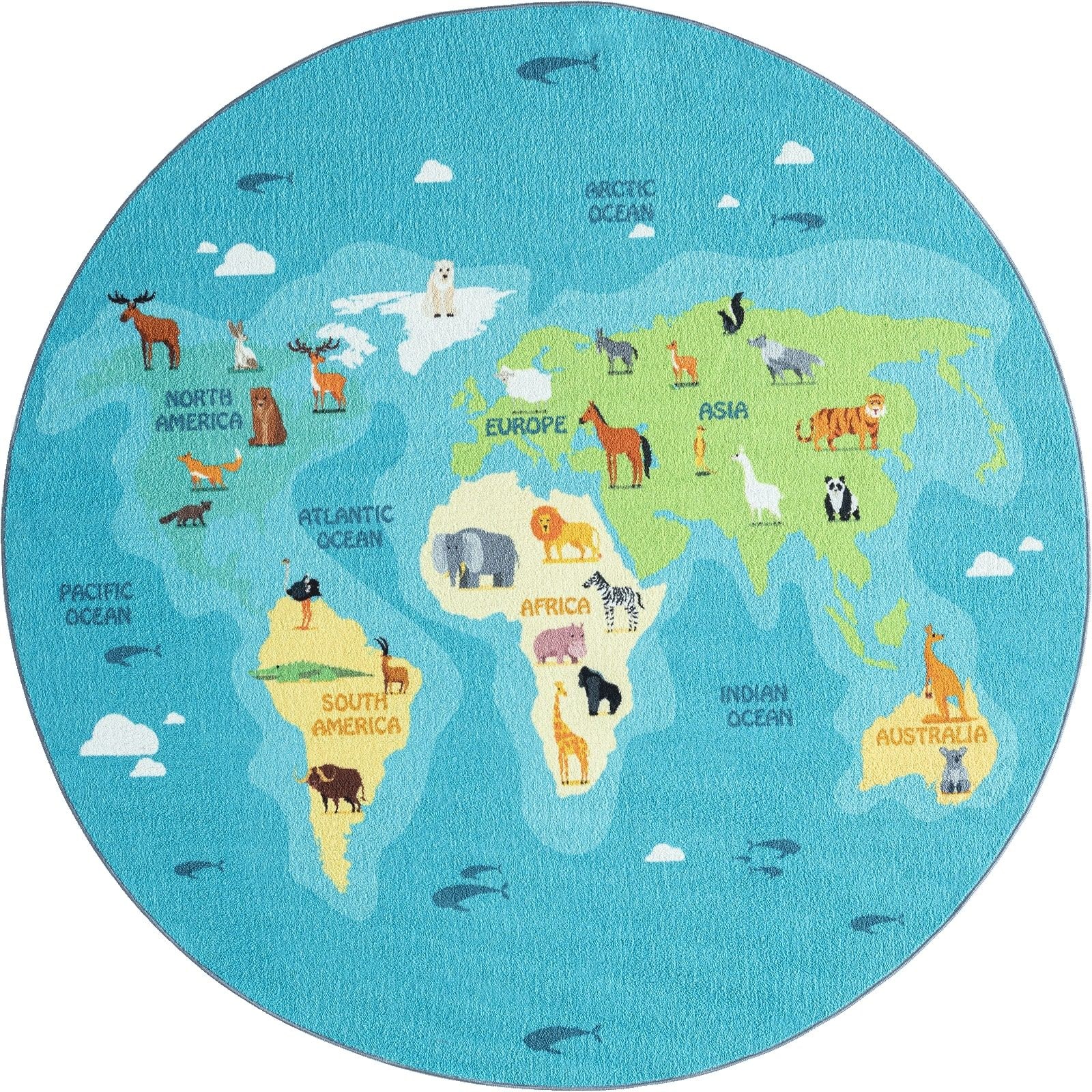 Image of the carpet Teppich "Happy Life round" rund 4 mm Höhe Life Kinderzimmer Teppich Spielteppich pflegeleicht