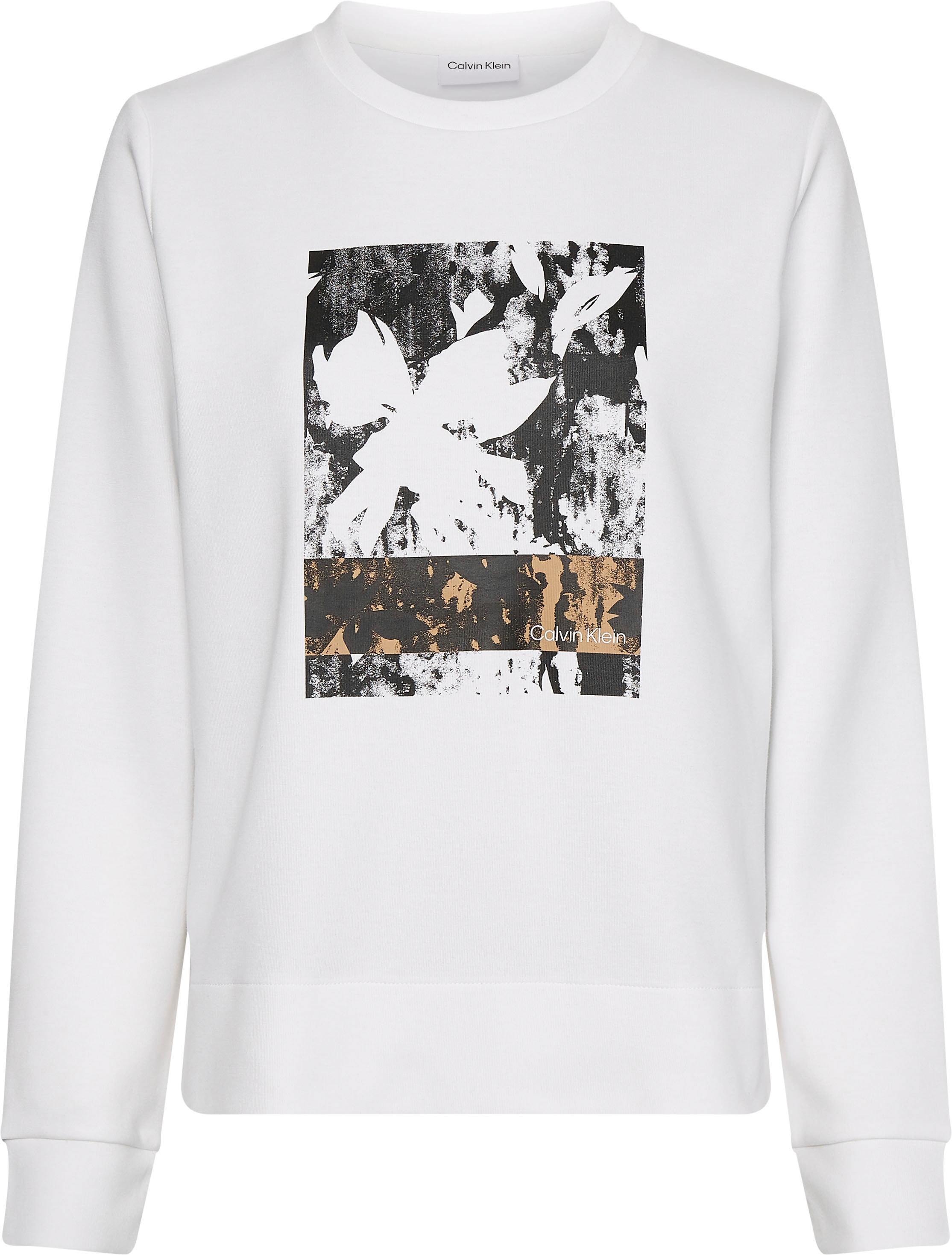 Calvin Klein Sweatshirt »FLOWER PRINT LOGO SWEATSHIRT«, mit abstraktem Frontdruck-Calvin Klein 1