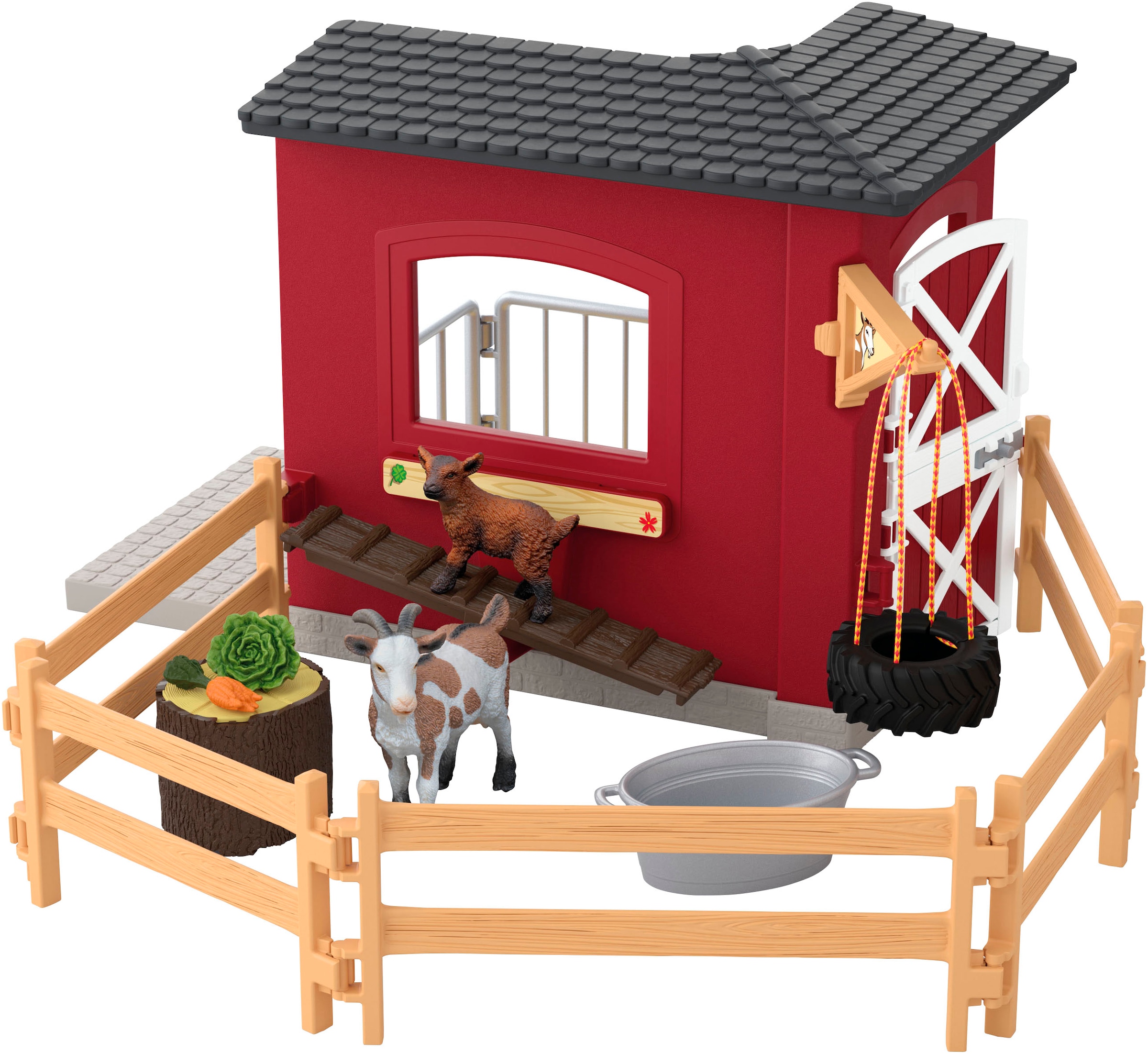 Image of Schleich Spielwelt "FARM WORLD, Ziegenstall (42726)"