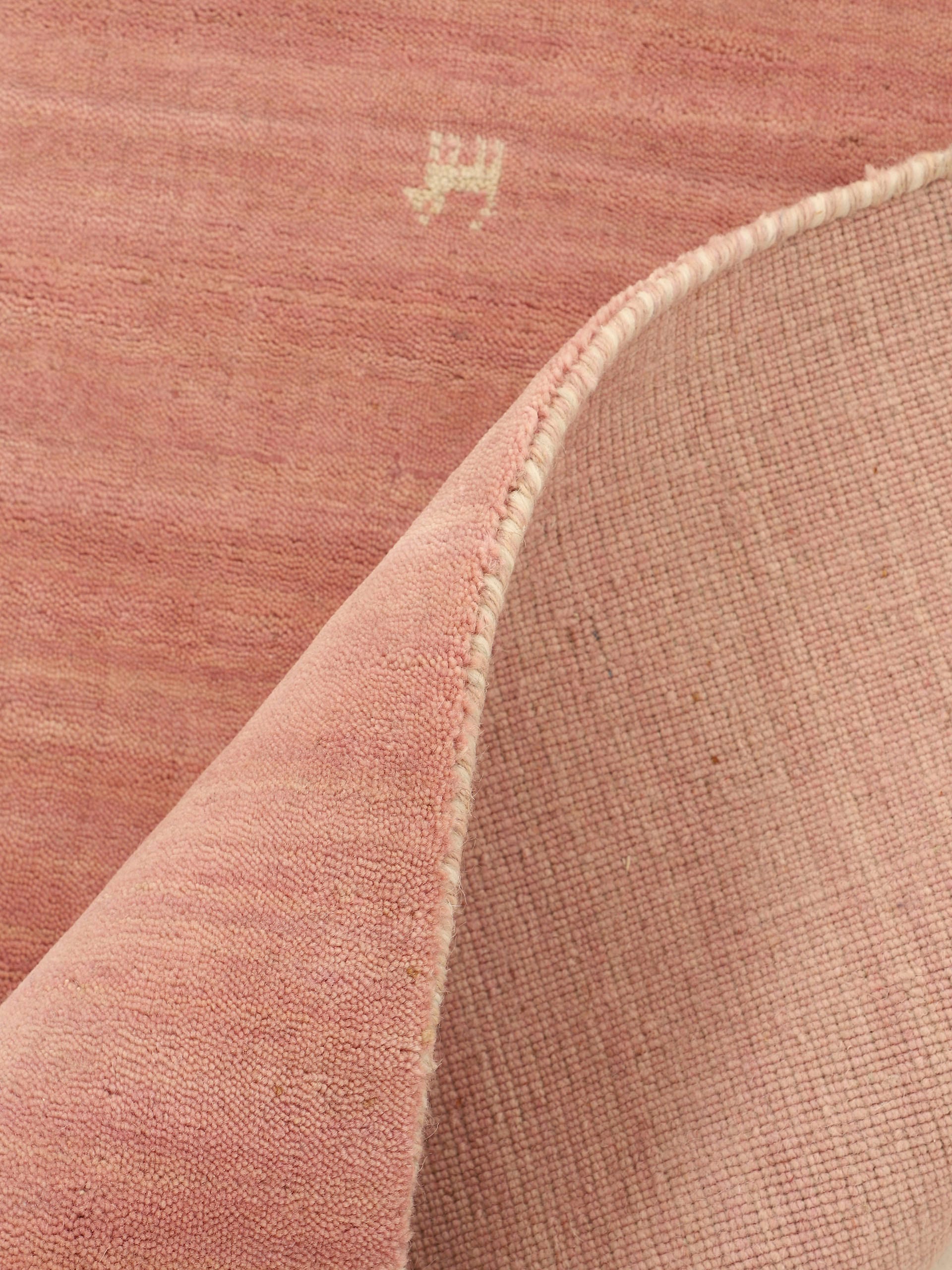 carpetfine Tapis en laine »Gabbeh Uni« Rond 15 mm Höhe reine Wolle handgewebt, Gabbeh Tiermotiv warmes Raumklima viele Grössen