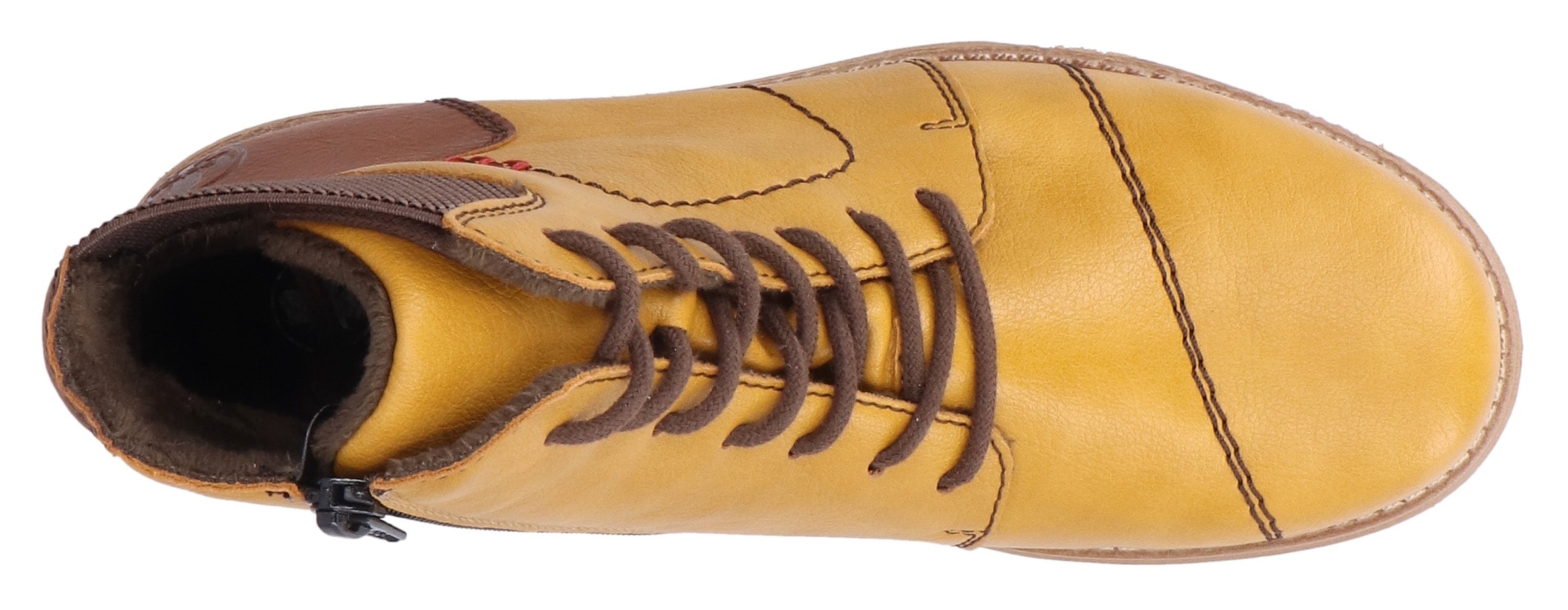 Rieker Schnürstiefelette  Schnürboots, Herbststiefelette, Blockabsatz, mit weicher Innensohle
