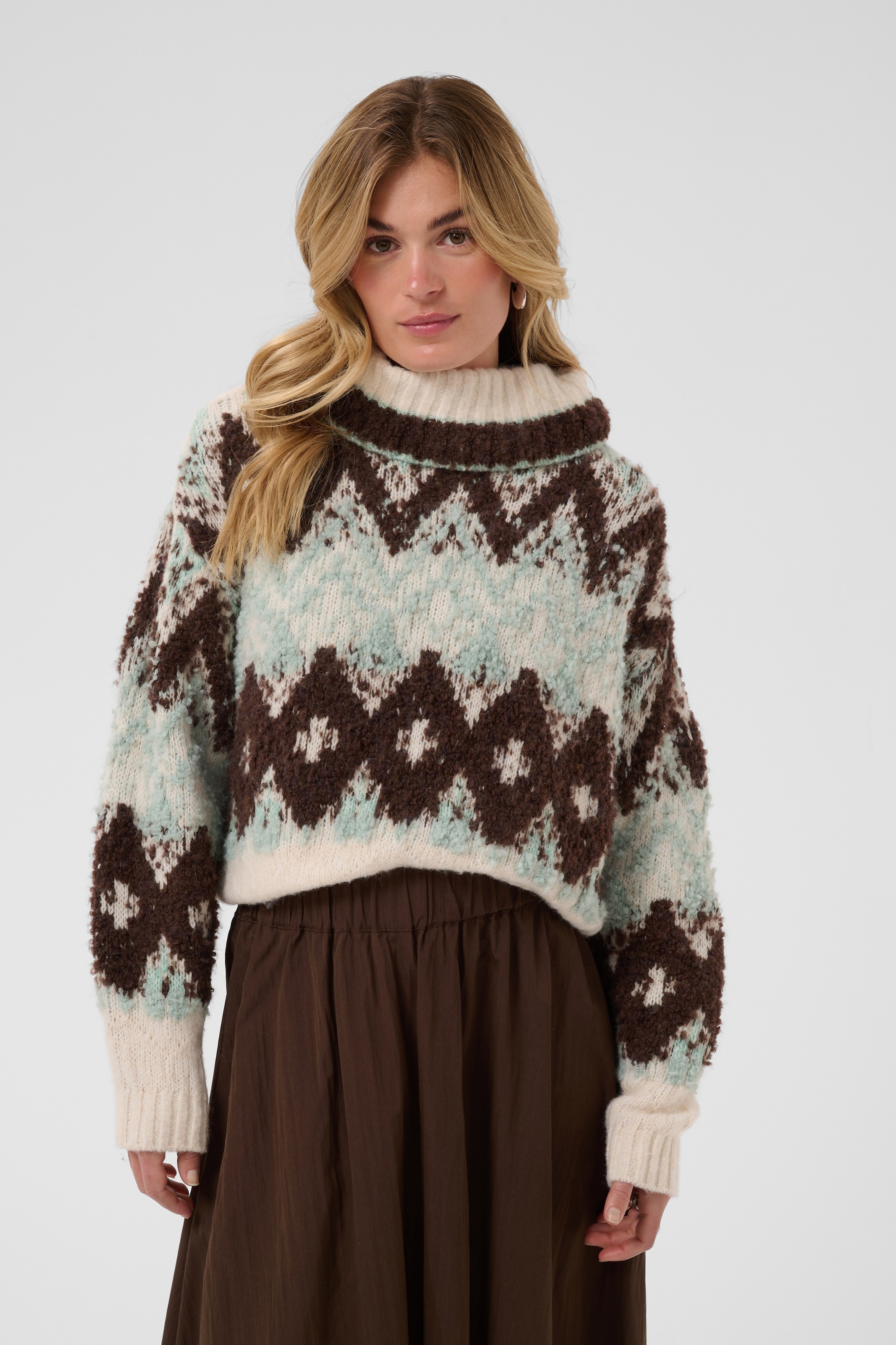 Image of Saint Tropez Rollkragenpullover "TuskaSZ Pullover" Materialmix, Loose fit