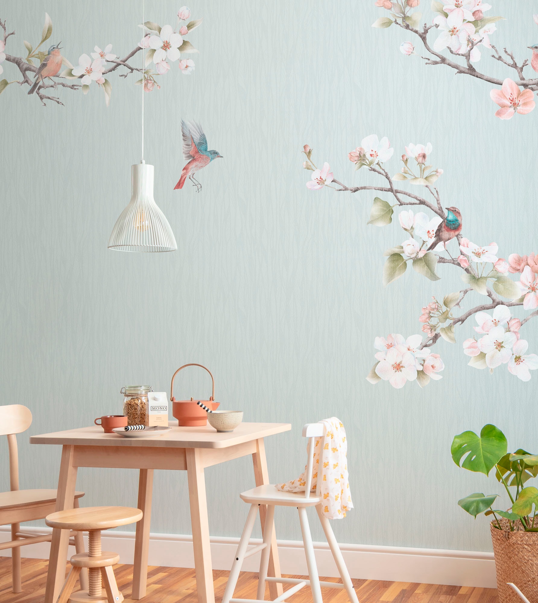 Komar Fototapete »Digitaldruck Vlies - Apple Blossom - Grösse 300 x 250 cm«, bedruckt, Wohnzimmer, Schlafzimmer