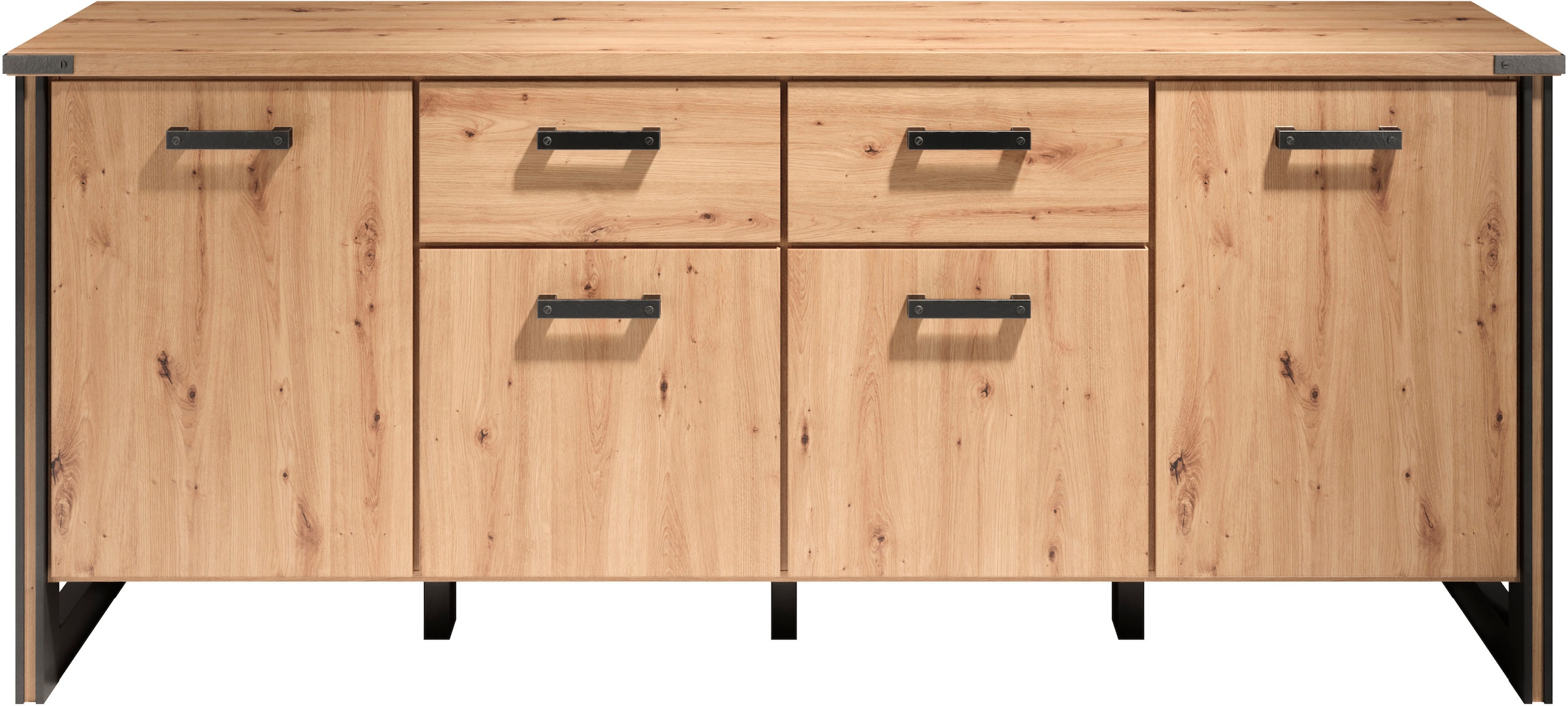 Image of Home affaire Sideboard "Mia" 1 Stk. tlg. Echtholzoptik, Eiche, 207 cm breiter Schrank