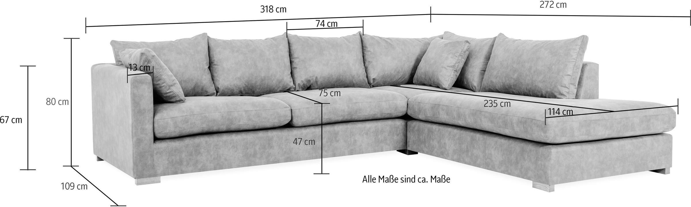 Guido Maria Kretschmer Home&Living Ecksofa »Arles, L-Form,«, extra tiefe Sitzfläche, in diversen Stoffqualitäten