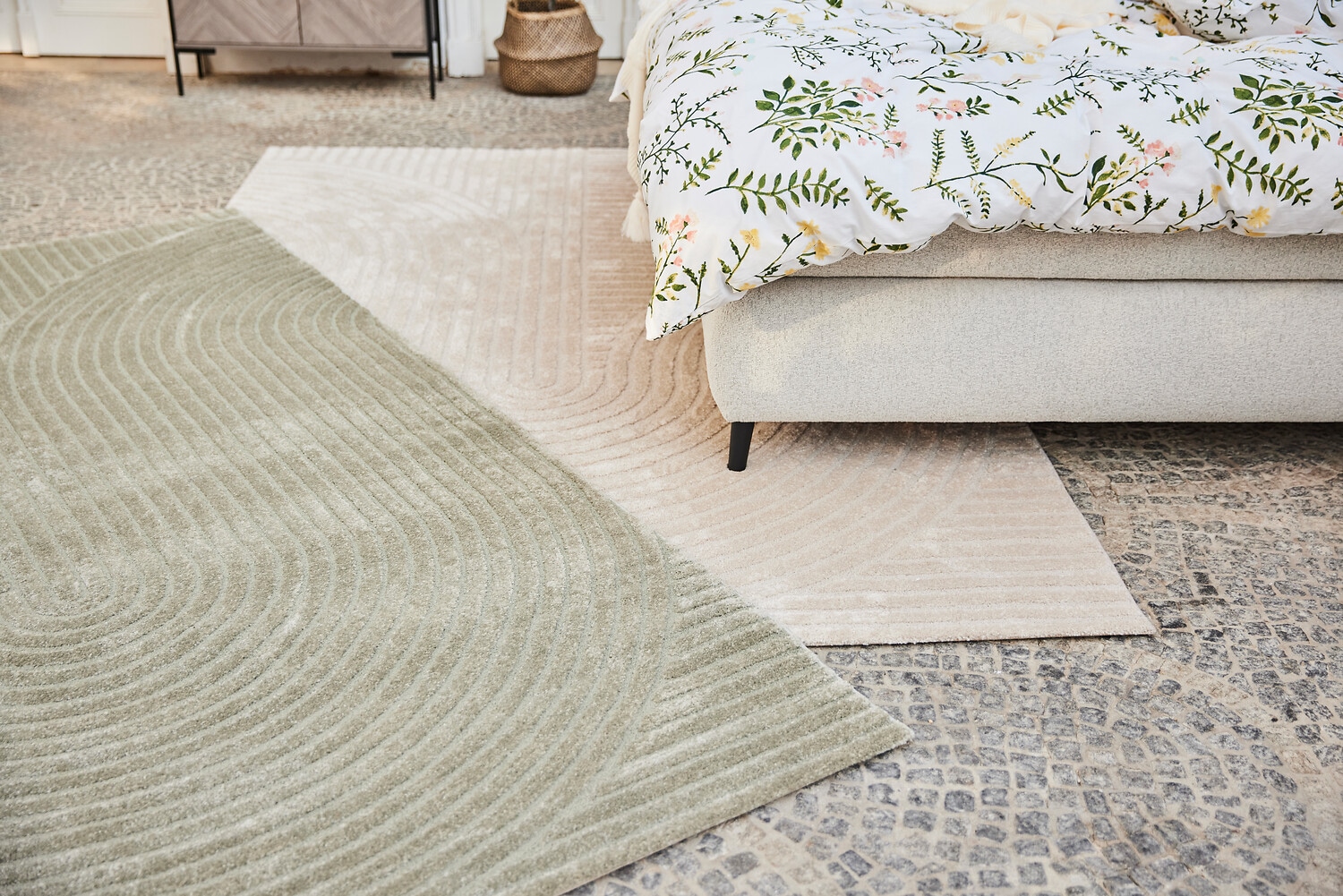 GOODproduct Designteppich »Eliaan 3D Optik/Hoch-Tief Effekt« rechteckig 14 mm Höhe hohe Flordichte und angenehm weich, Teppich Wohnzimmer Boho Design