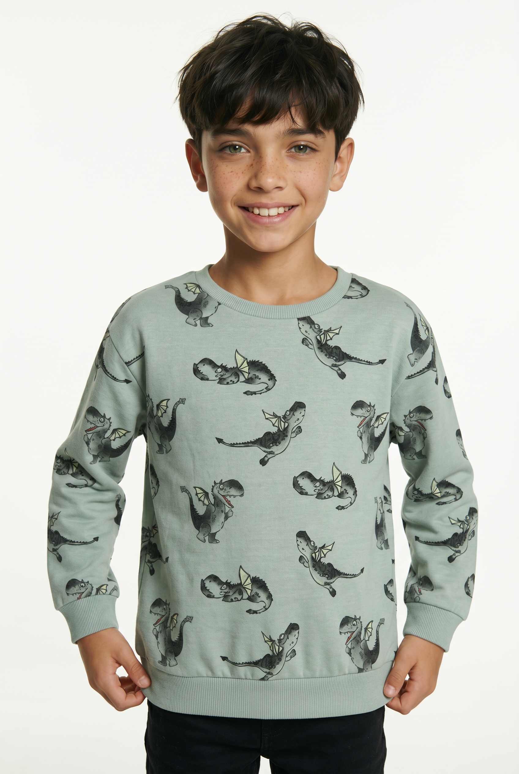 Name It Sweat-shirt »NMMKASSE LS NREG SWEAT UNB«, Baumwollmischung, regular fit
