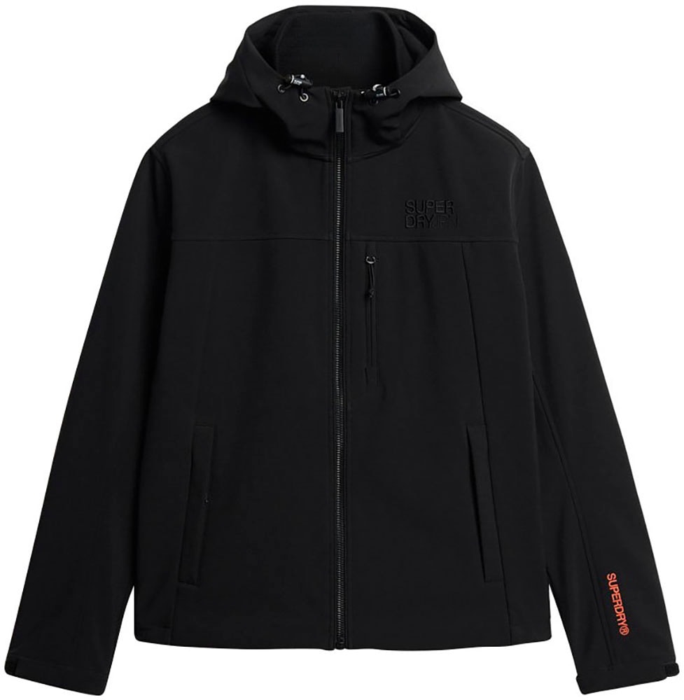 Outdoorjacke »HOODED SOFT SHELL TREKKER JKT«, mit Kapuze