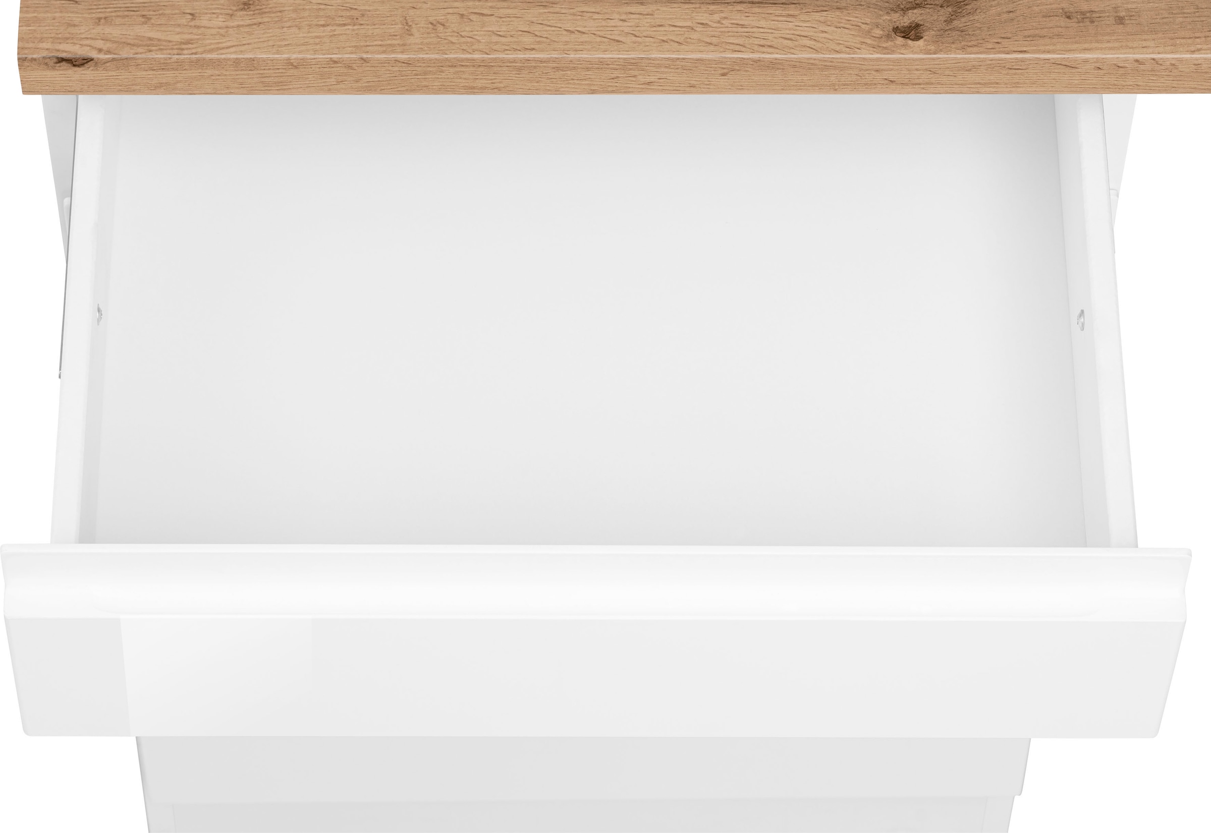 KOCHSTATION Küchenzeile »KS-Virginia,neu in verbesserter Ausführung« Arbeitsplatte 38 mm stark, Stauraum, Softclose,  Breite 300 cm, Soft-Close, ohne E-Geräte