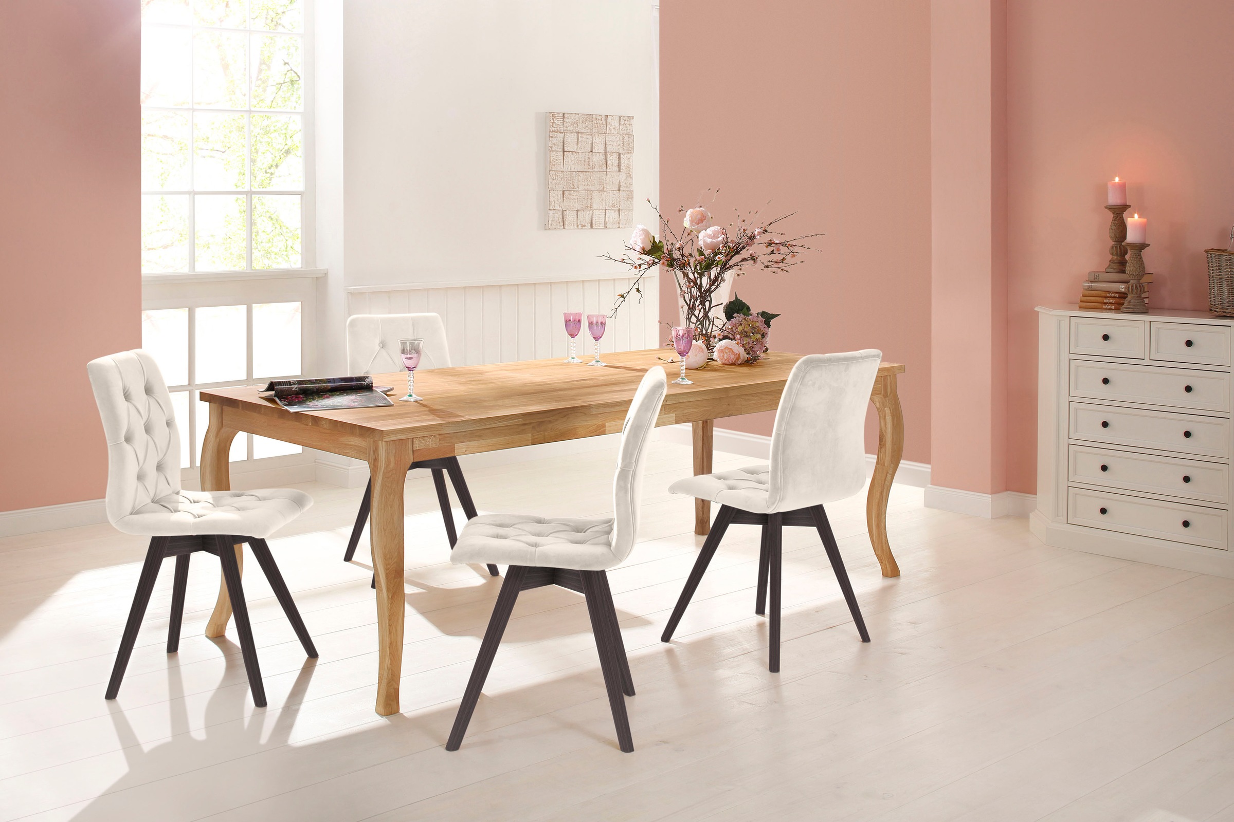 andas Esszimmerstuhl »Rania« (Set) 2 Stk.mit Massivholzbeinen