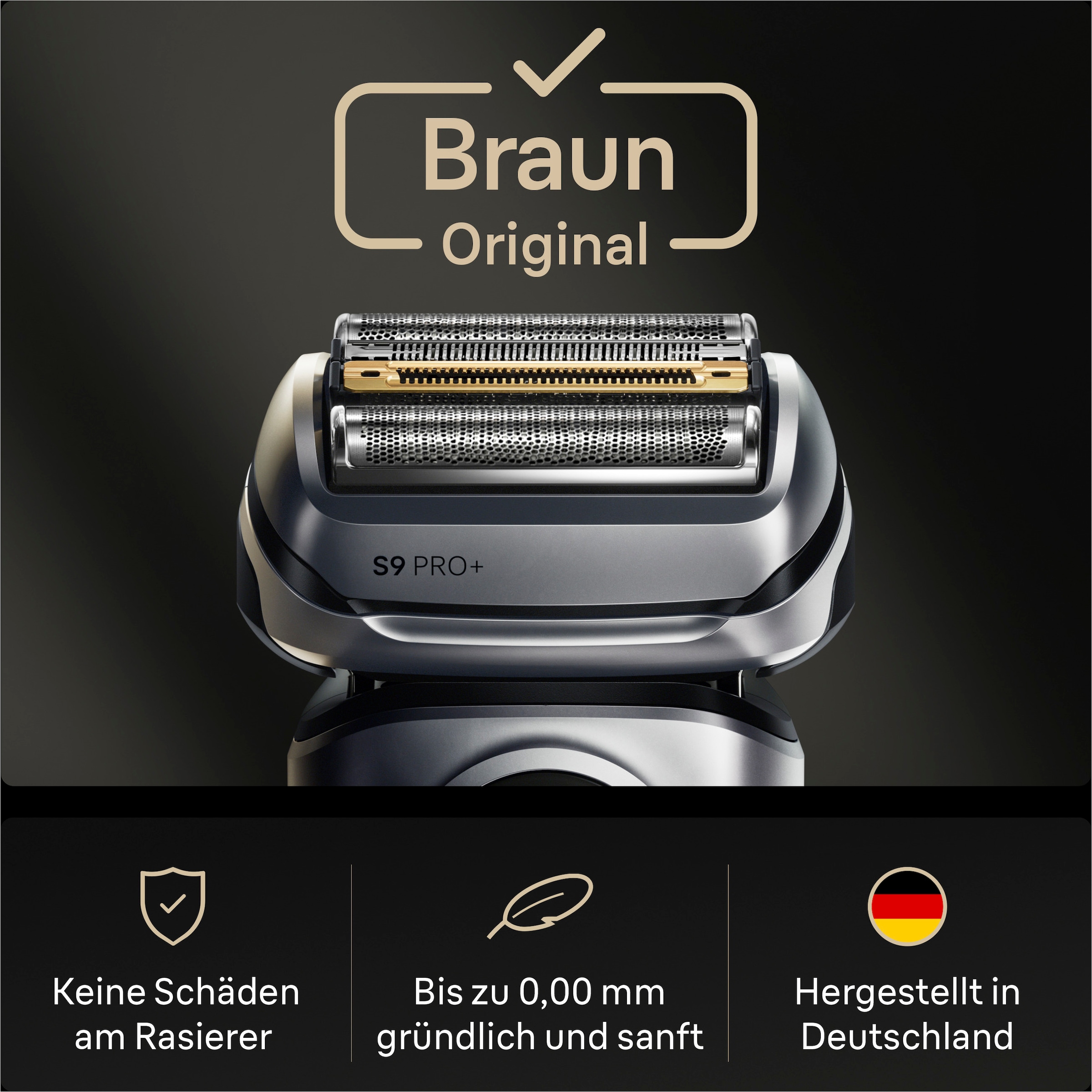 Braun Tête de rasage de rechange »Series 9 PRO+ 96M« compatible avec tous les rasoirs Braun Series 9, ORIGINAL du fabricant