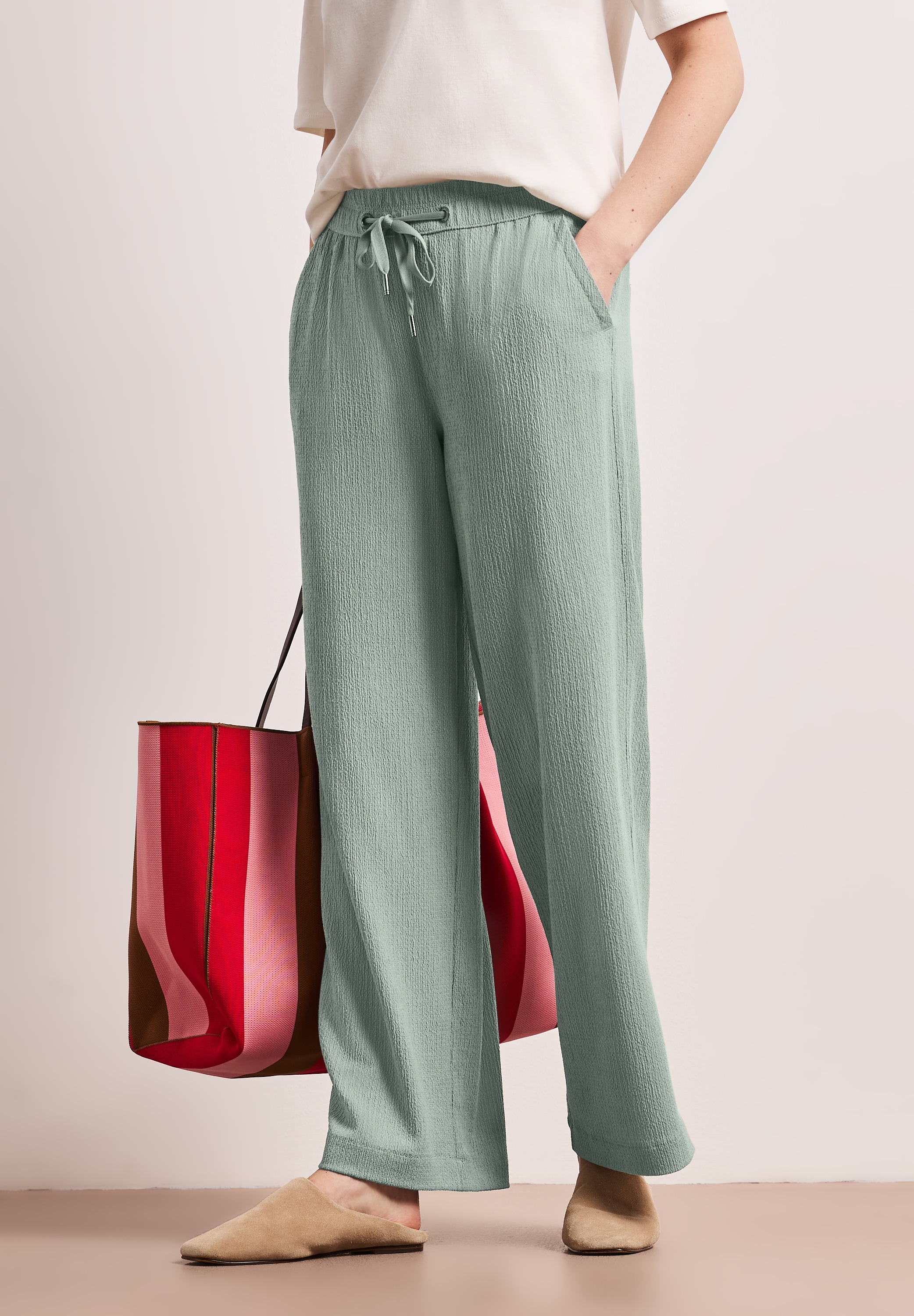 STREET ONE Pantalon de jogging  avec ceinture élastique