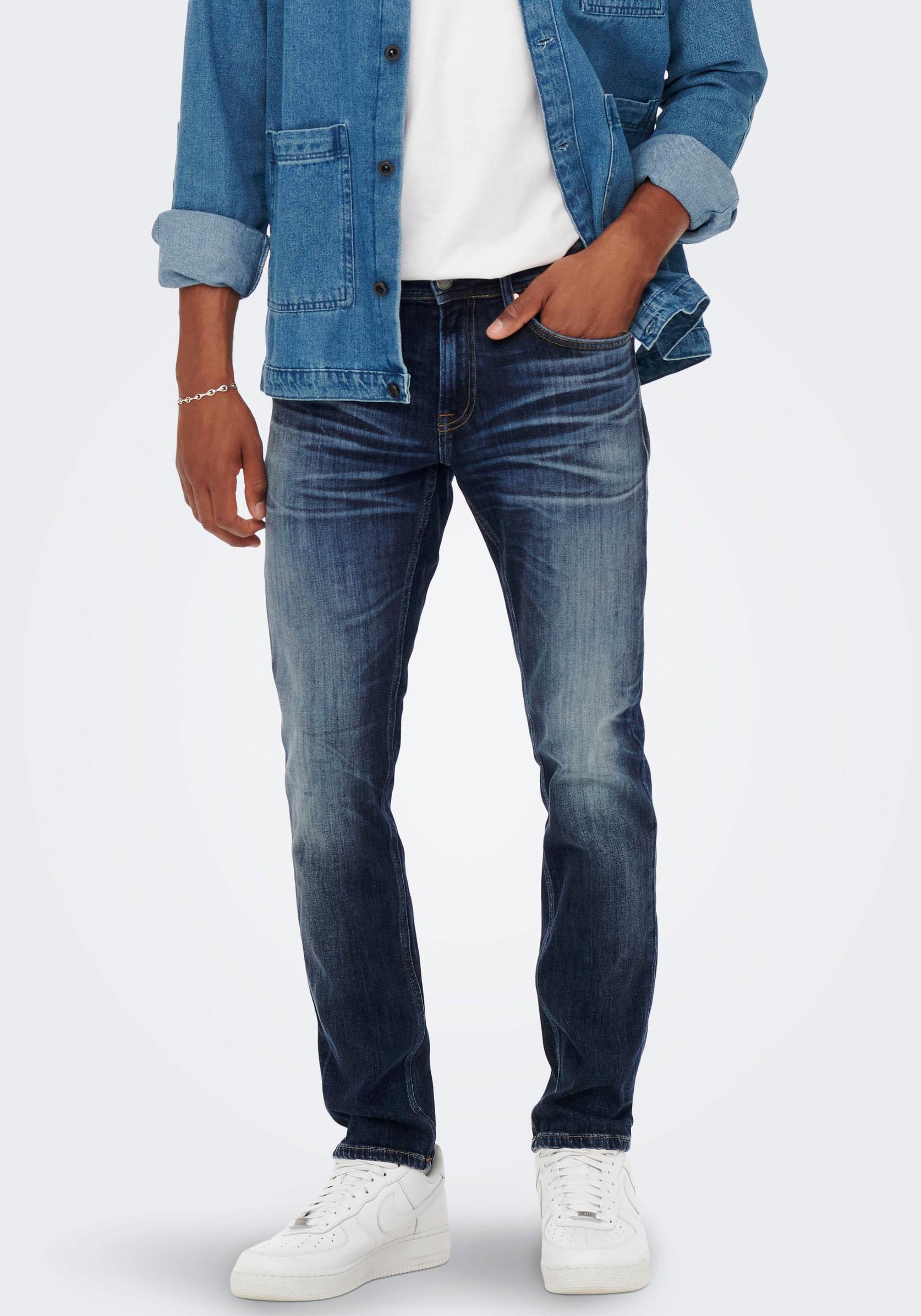 Straight-Jeans »ONSWEFT REGULAR WB 0021 TAI DNM NOOS«, im 4-Pocket-Style