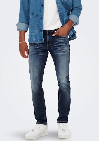 Straight-Jeans »ONSWEFT REGULAR WB 0021 TAI DNM NOOS«, im 4-Pocket-Style