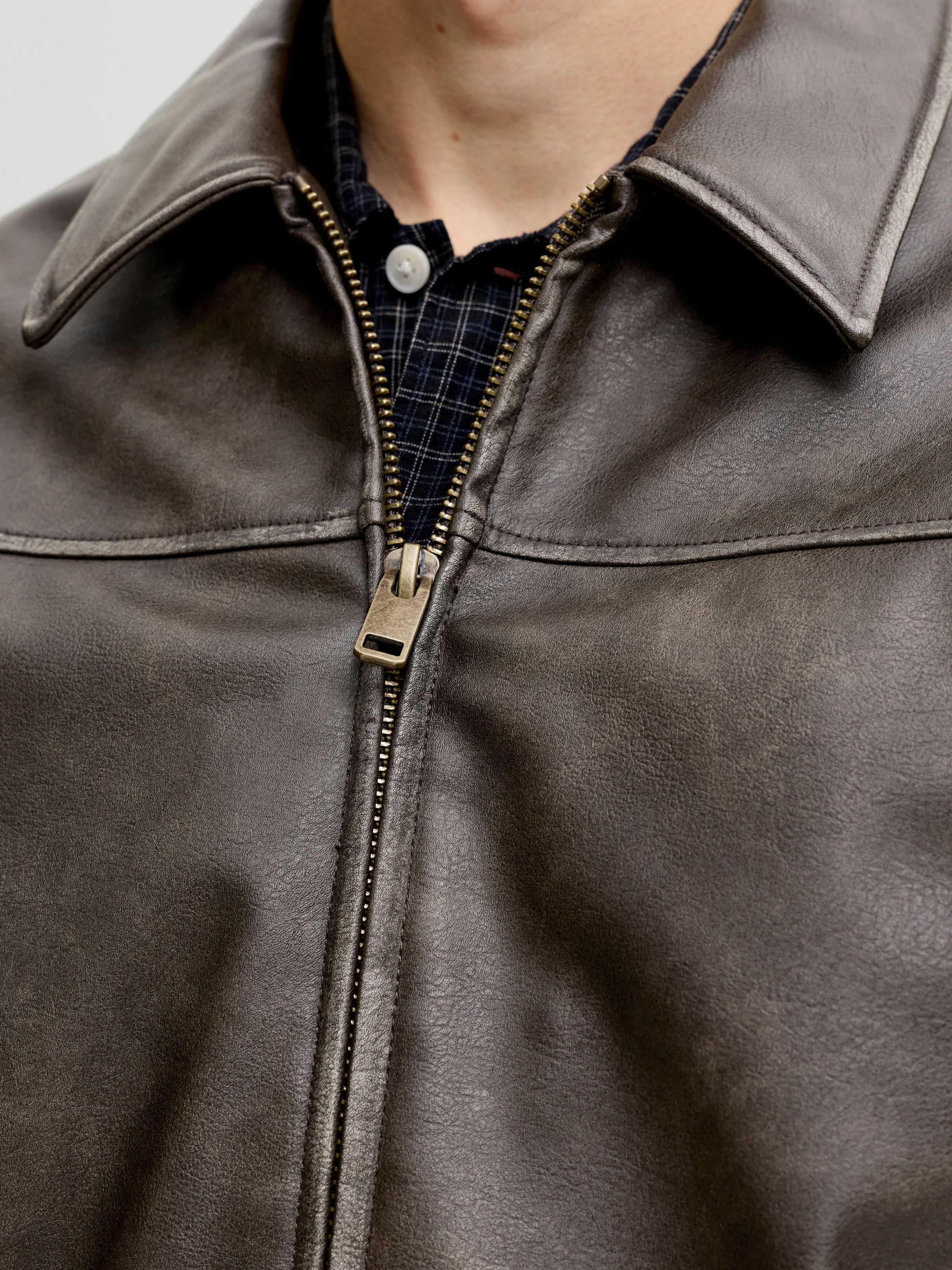 Jack & Jones Lederimitatjacke »JJMARLON PU JACKET« Kunstfaser, regular fit