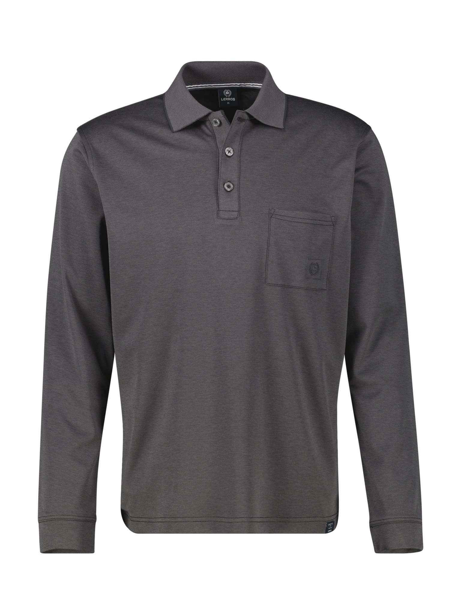 LERROS Langarm-Poloshirt, mit Logo-Stickerei