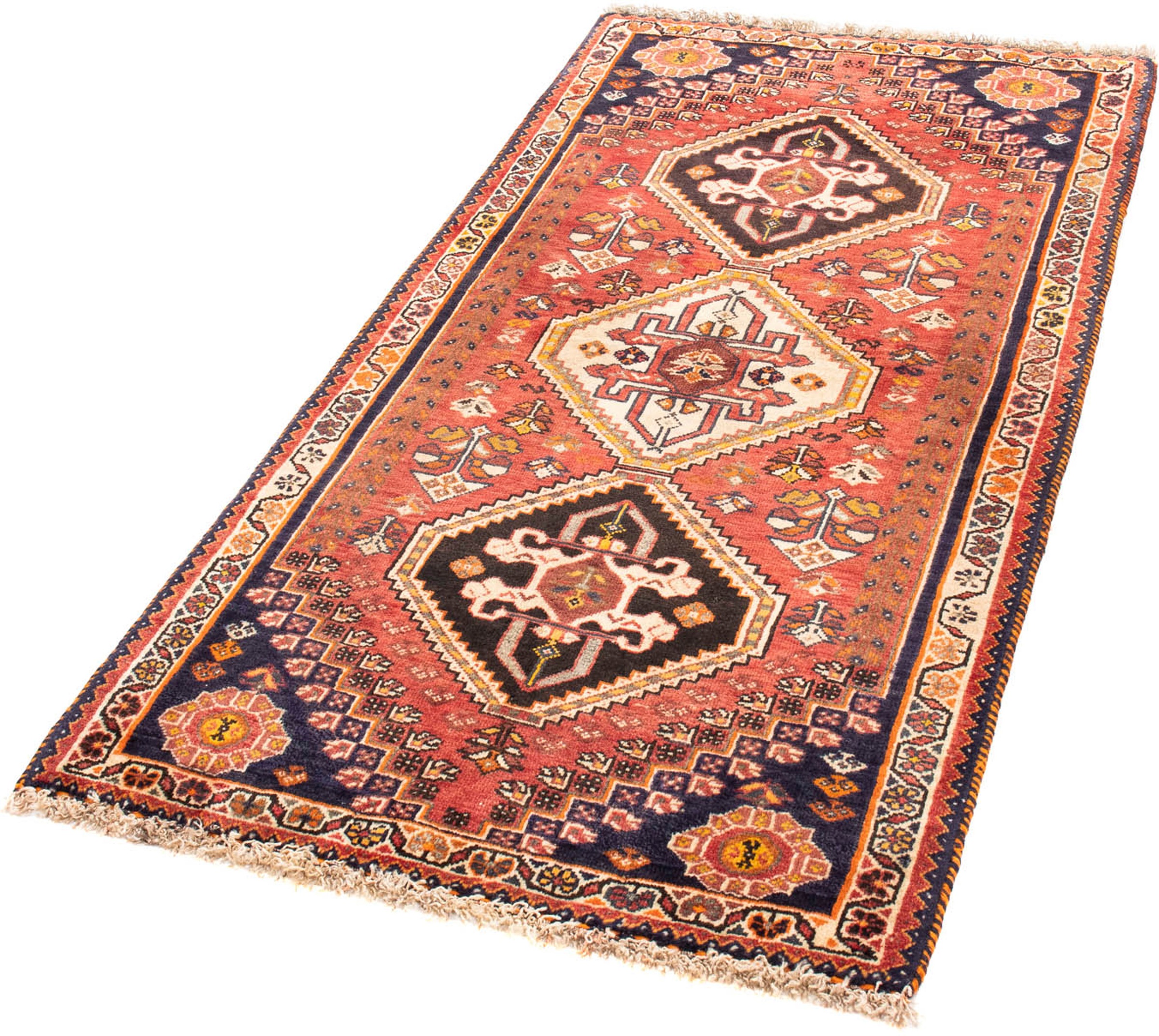 Image of morgenland Orientteppich »Perser - Nomadic - 153 x 80 cm - dunkelrot«, rechteckig, 10 mm Höhe, Wohnzimmer, Handgeknüpft, Einzelstück mit Zertifikat bei Ackermann Versand Schweiz