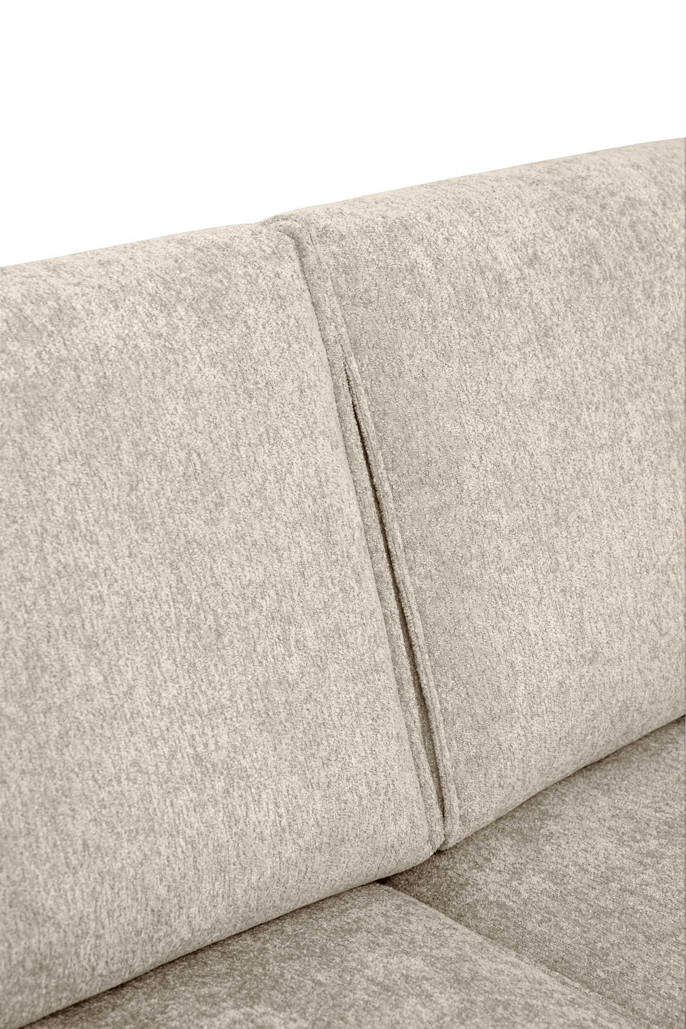 Places of Style 3-Sitzer »3er Sofa Oland, Struktur, Flachgewebe, Luxus-Microfaser, Boucle«, 224 cm, Wellenunterfederung, Skandi-Design, Metallfüsse