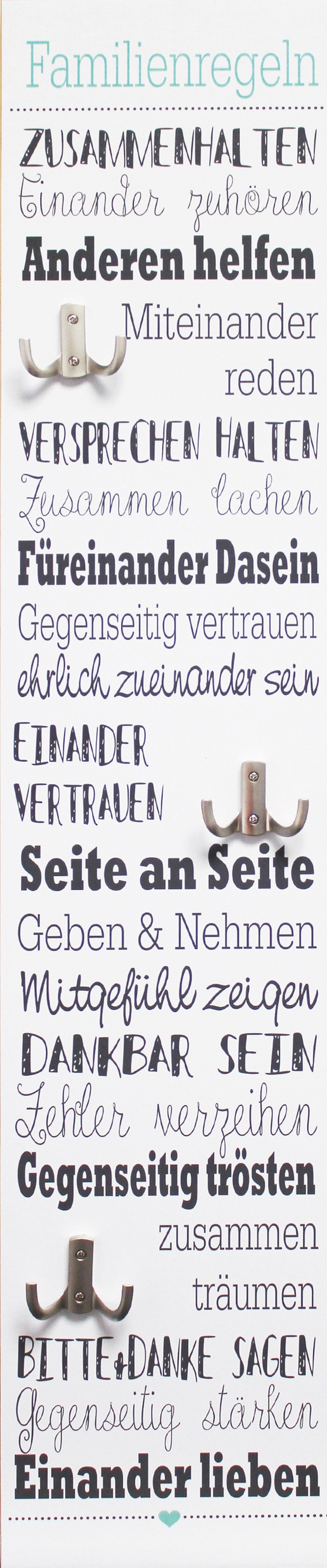 Image of Bönninghoff Garderobenpaneel »Familienregeln«, (1 St.) bei Ackermann Versand Schweiz
