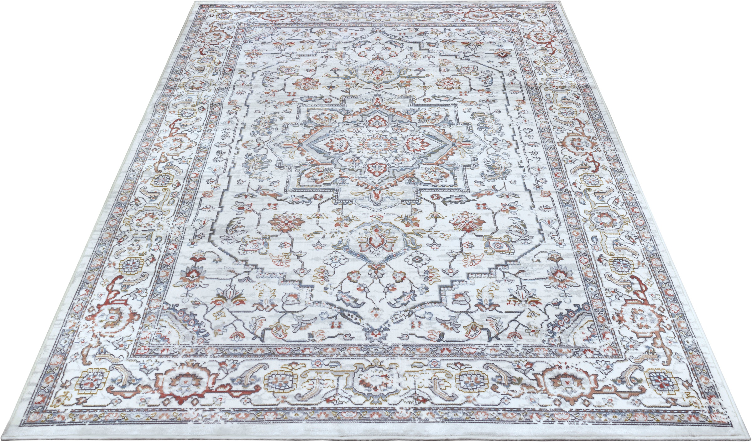 Image of NOURISTAN Teppich »Daman«, rechteckig, 6 mm Höhe, Viskose, Orient Design, Seiden Optik, Wohnzimmer, Schlafzimmer, Arbeitszimmer, Strapazierfähig, Pflegeleicht bei Ackermann Versand Schweiz