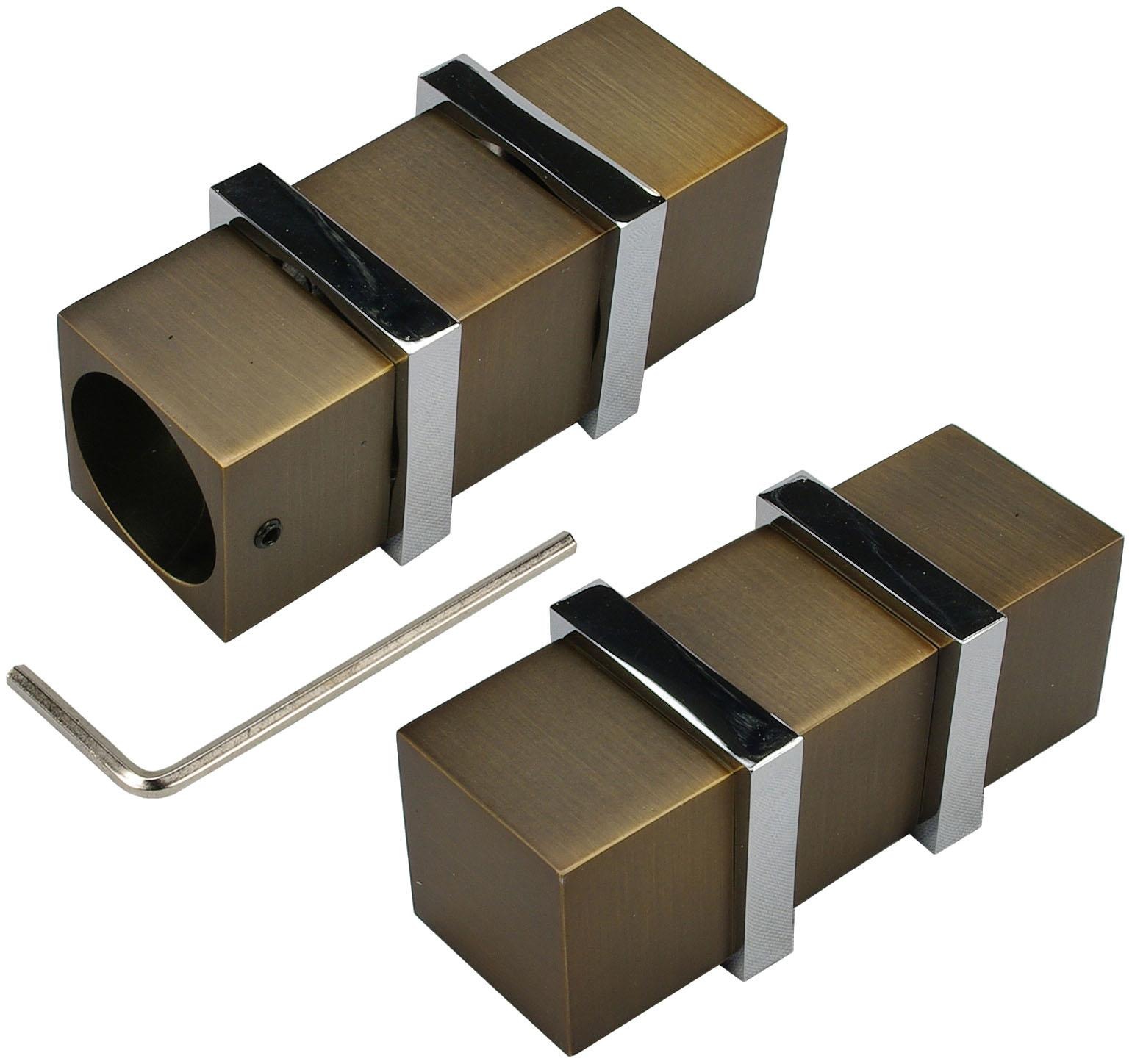 Liedeco Gardinenstange »CELQUADE02SG2L« Ø 25 mm 2 läufig-läufig Fixmass 2-läufig im Fixmass Ø 25/20 mm