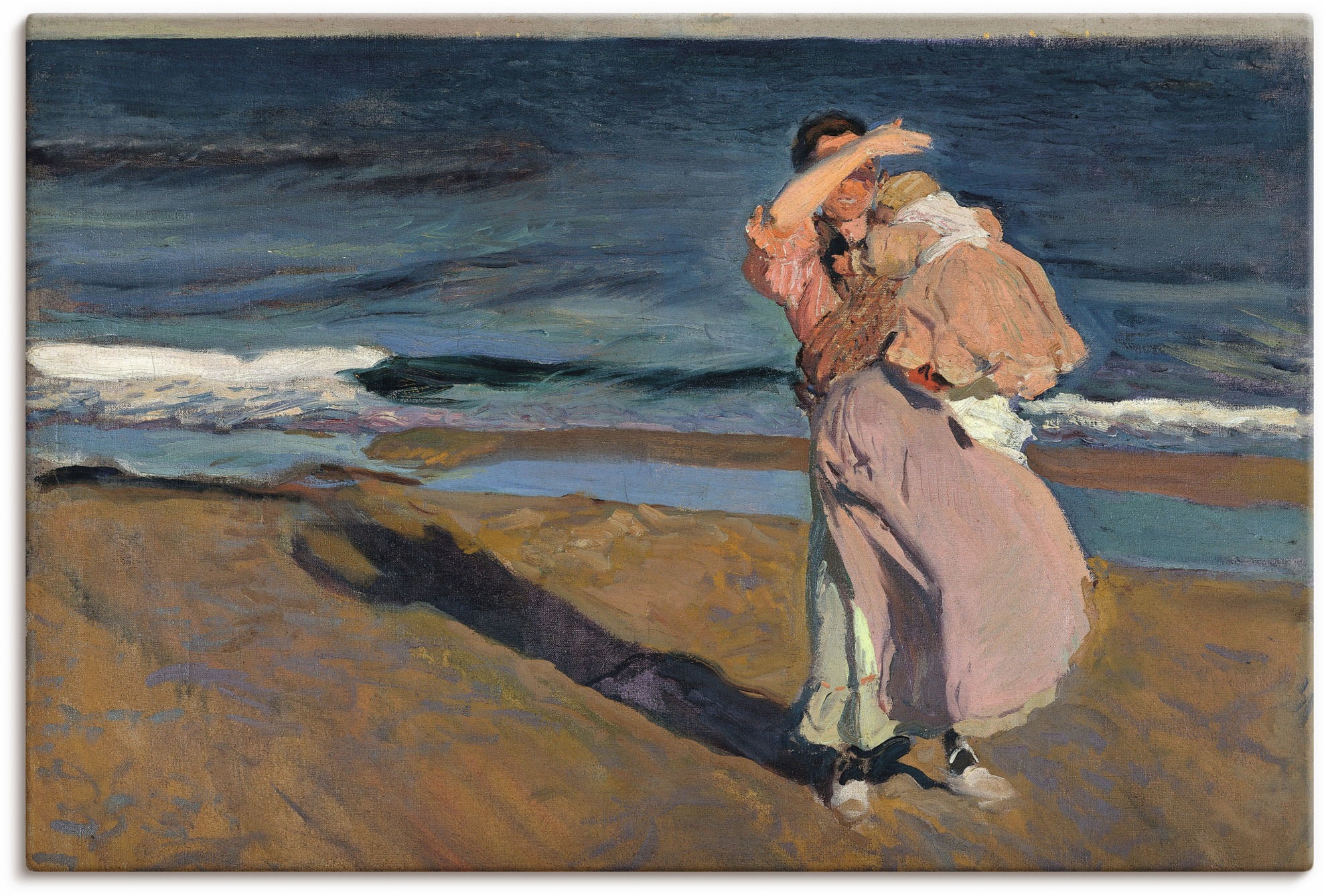Artland Wandbild »Fischerin mit Kind, Valencia. 1908«, Gruppen & Familien, (1 St.), als Leinwandbild, Poster in verschied. Grössen