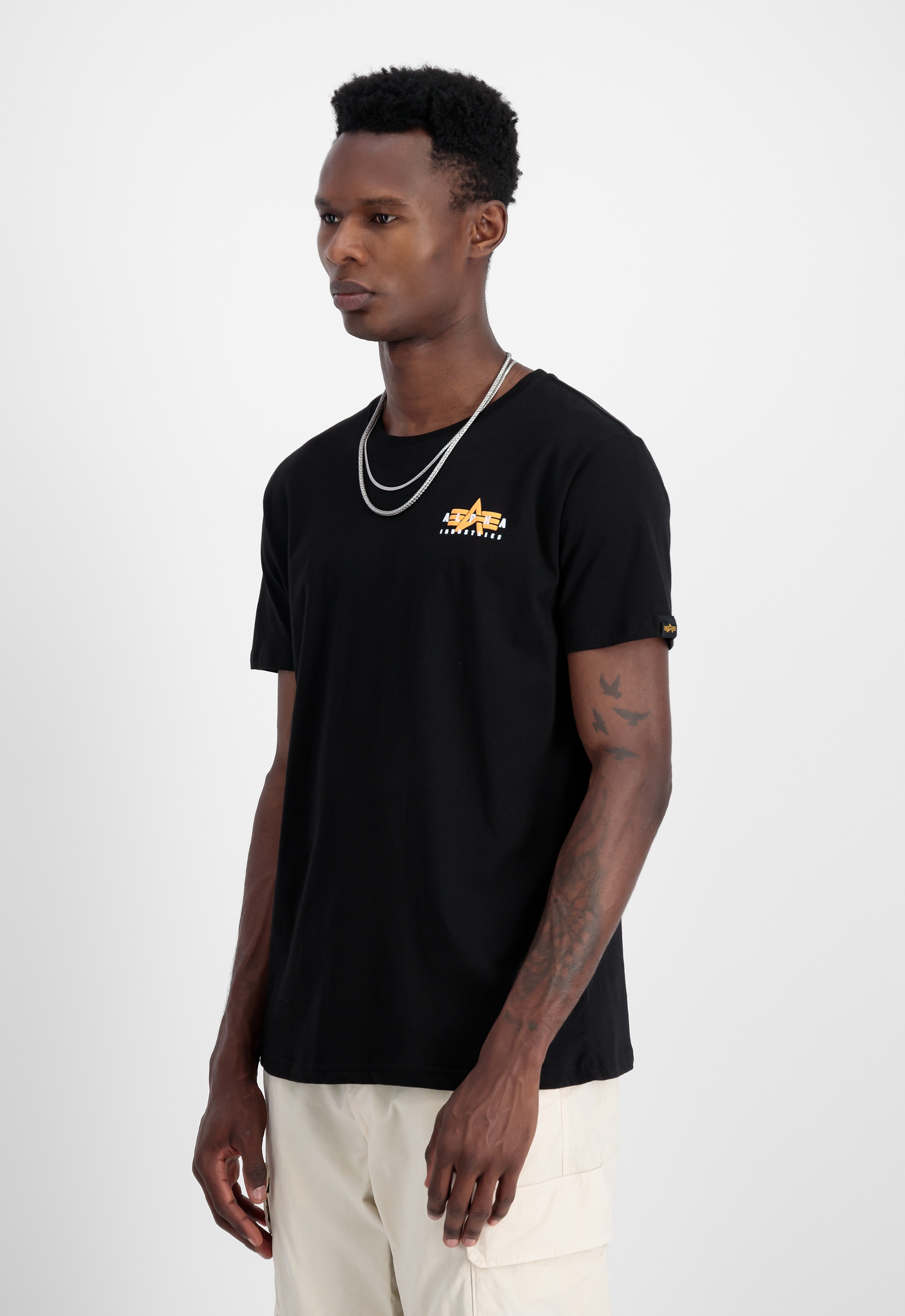 Image of Alpha Industries T-Shirt "Puff Print Logo Backprint T-Shirt"