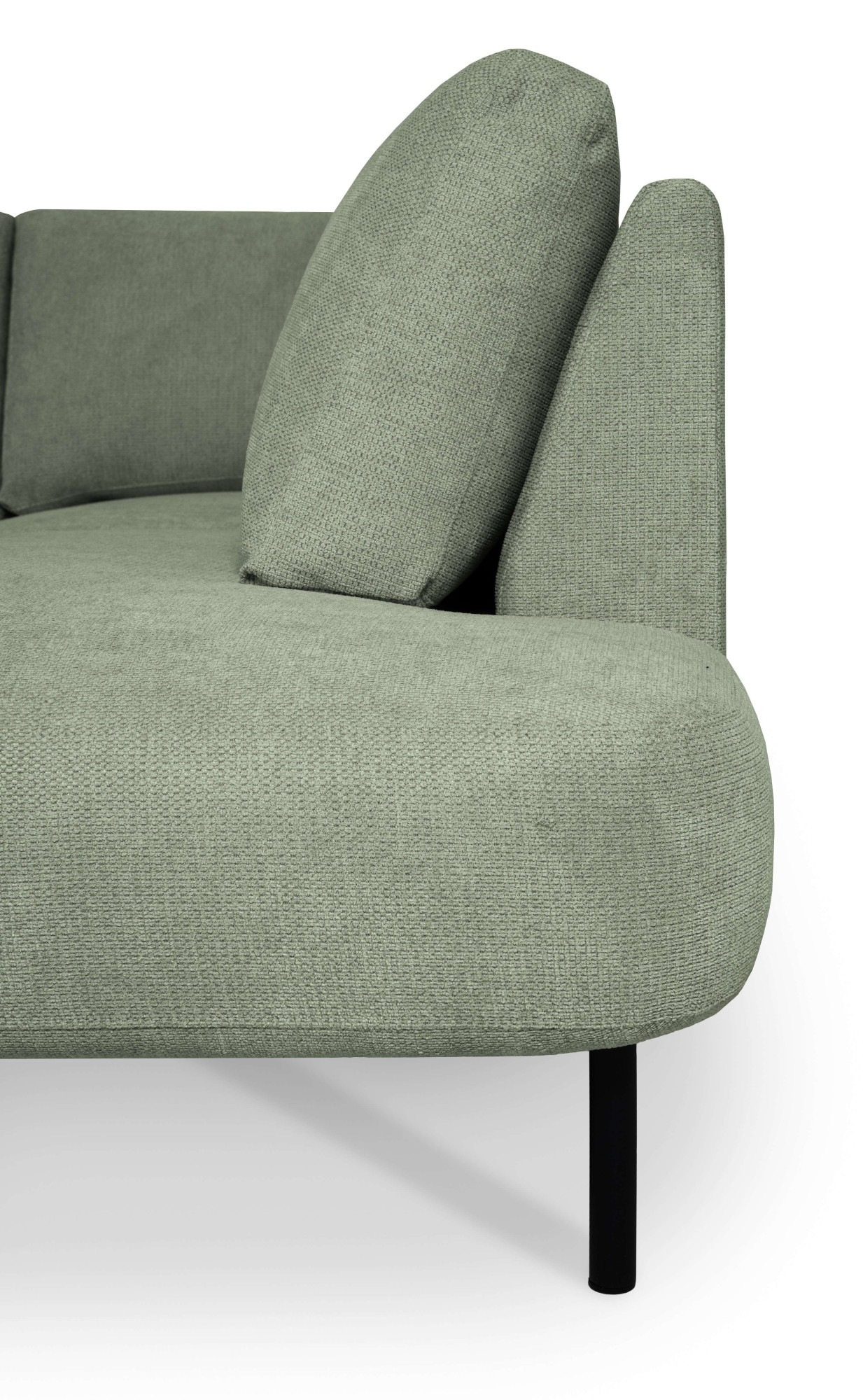 GOODproduct Wohnlandschaft »Cesola« in weichem Chenille-Stoff, Breite 327 cm, mit schwarzen Metallfüssen