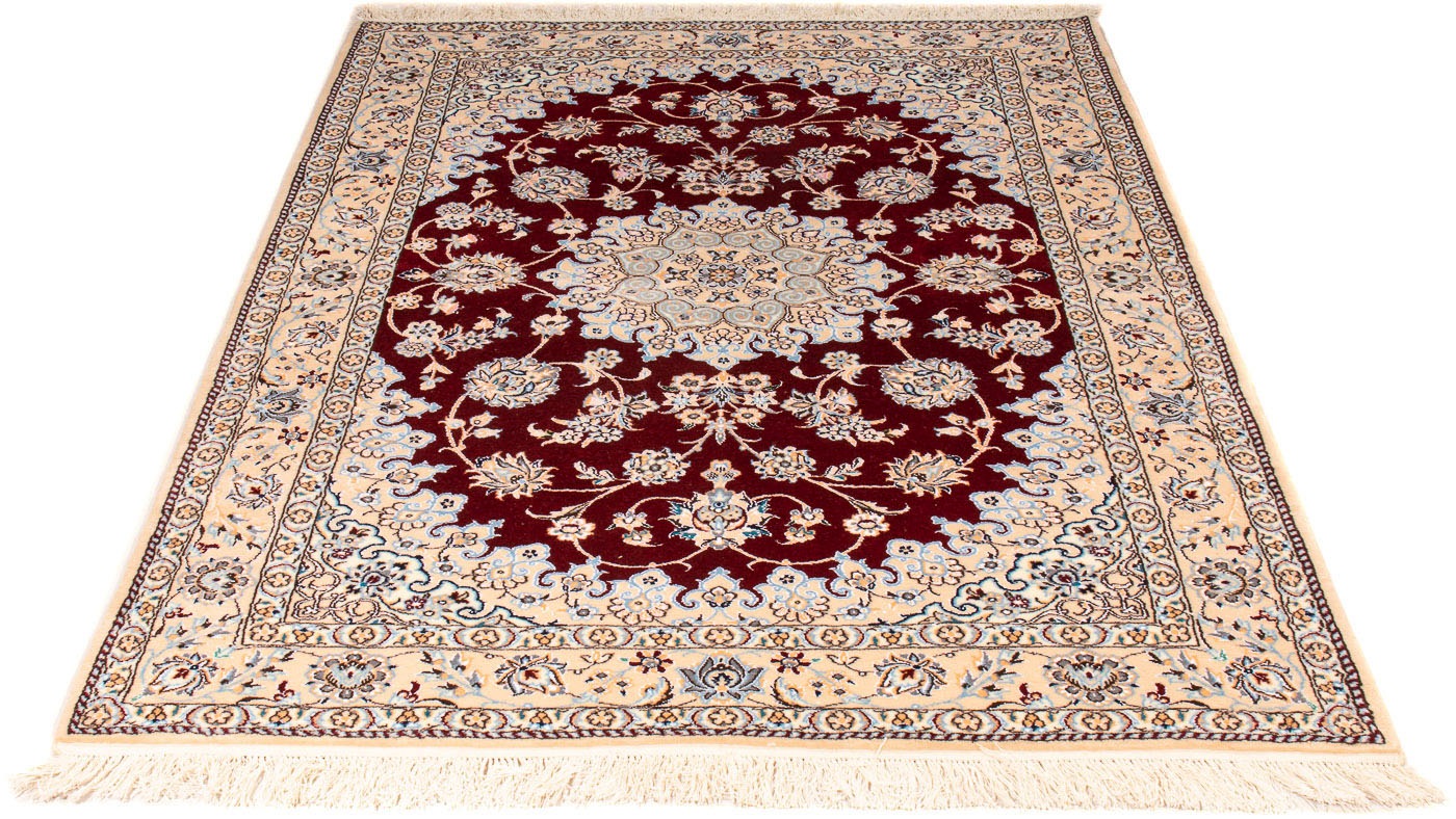 Image of morgenland Orientteppich »Perser - Nain - Premium - 170 x 123 cm - dunkelrot«, rechteckig, 6 mm Höhe, Wohnzimmer, Handgeknüpft, Einzelstück mit Zertifikat bei Ackermann Versand Schweiz