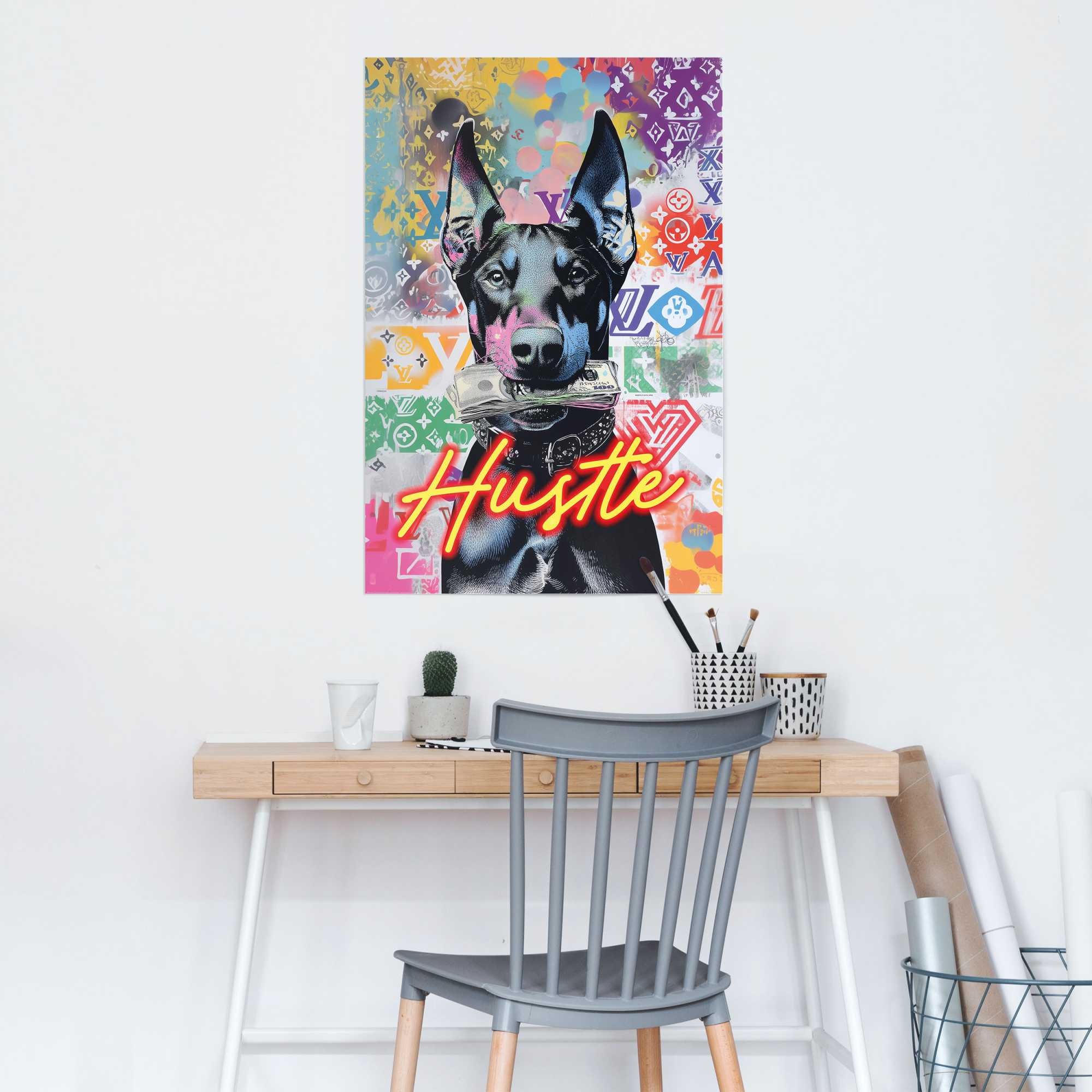 Image of Reinders Poster "Street Dog Hustle" 1 Stk. tlg. Teenager Zimmer - Bilderdruckpapier - Street Art - 61x91,5 cm