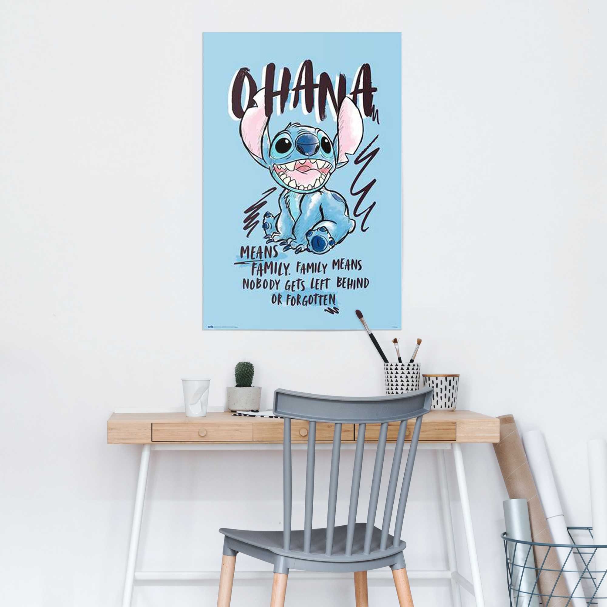 Image of Reinders Poster "Disney Stitch Ohana"