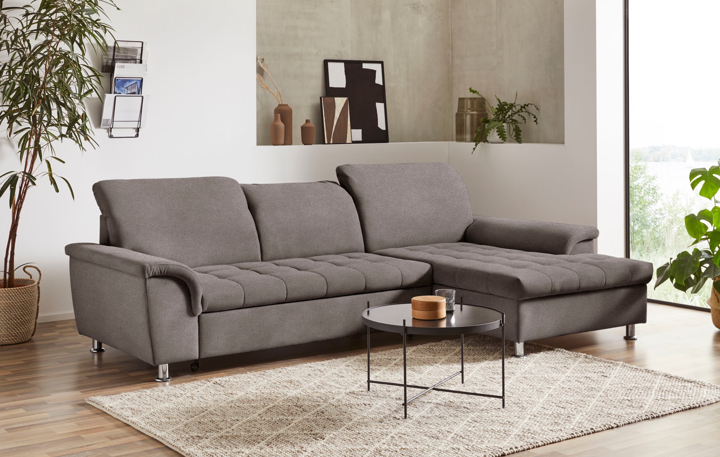 DOMO collection Ecksofa »Franzi L-Form«, wahlweise mit Kopfteilverstellung (dann Tiefe: 170 cm)