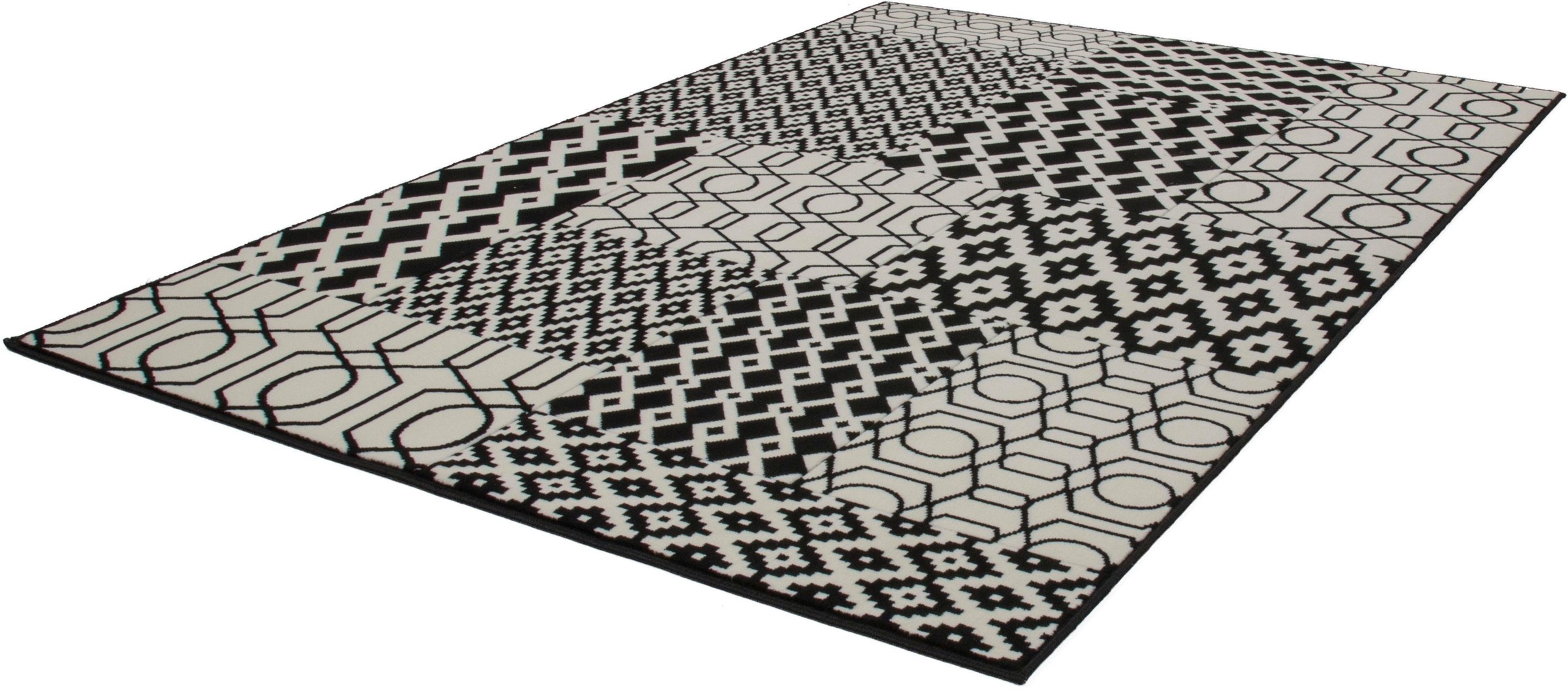 Image of calo-deluxe Teppich »Aloisy 405«, rechteckig, 10 mm Höhe, Kurzflor, Konturenschnitt, Wohnzimmer bei Ackermann Versand Schweiz