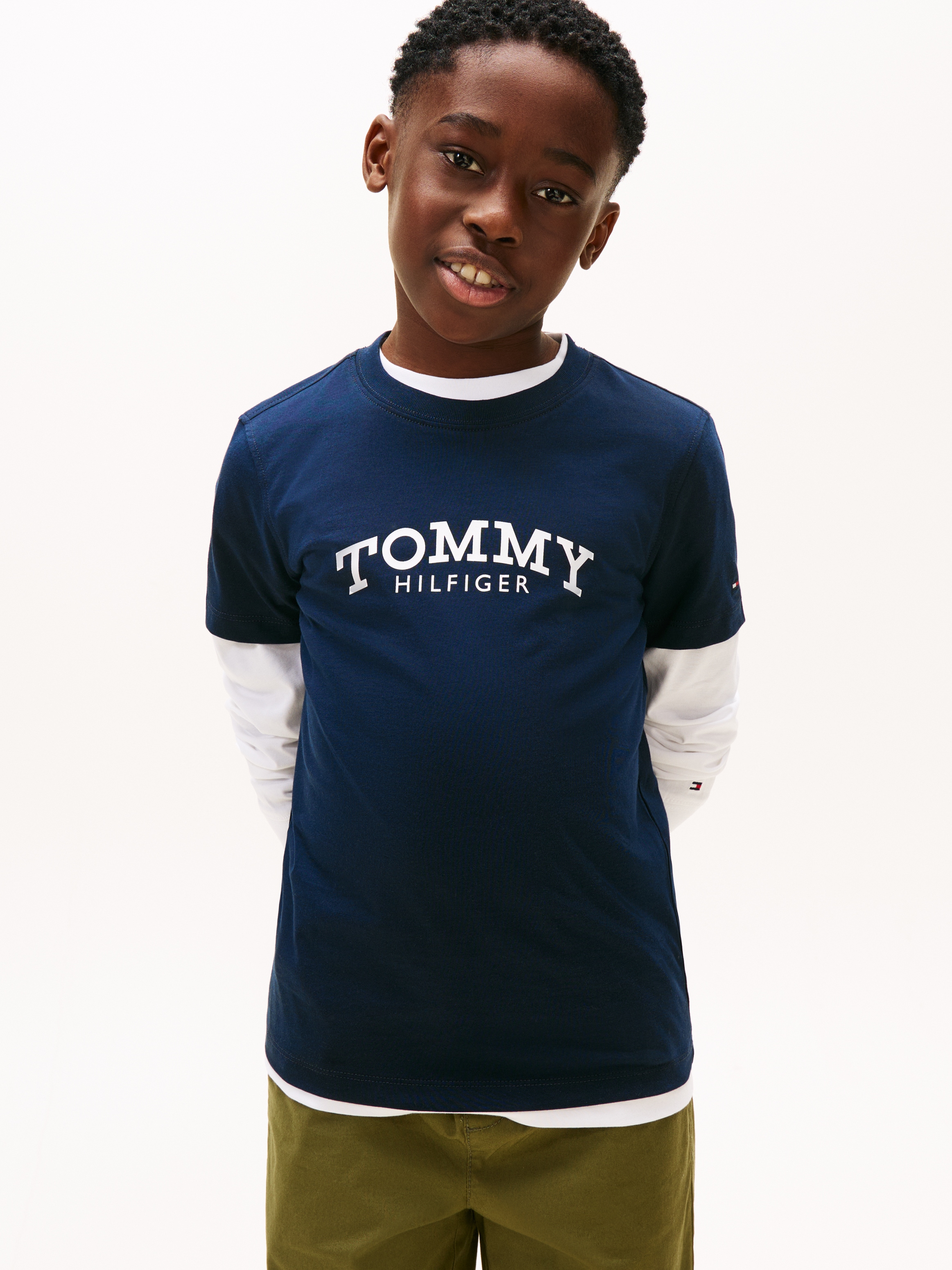 Image of Tommy Hilfiger T-Shirt Regular fit, für Kinder bis 16 Jahre, Druck