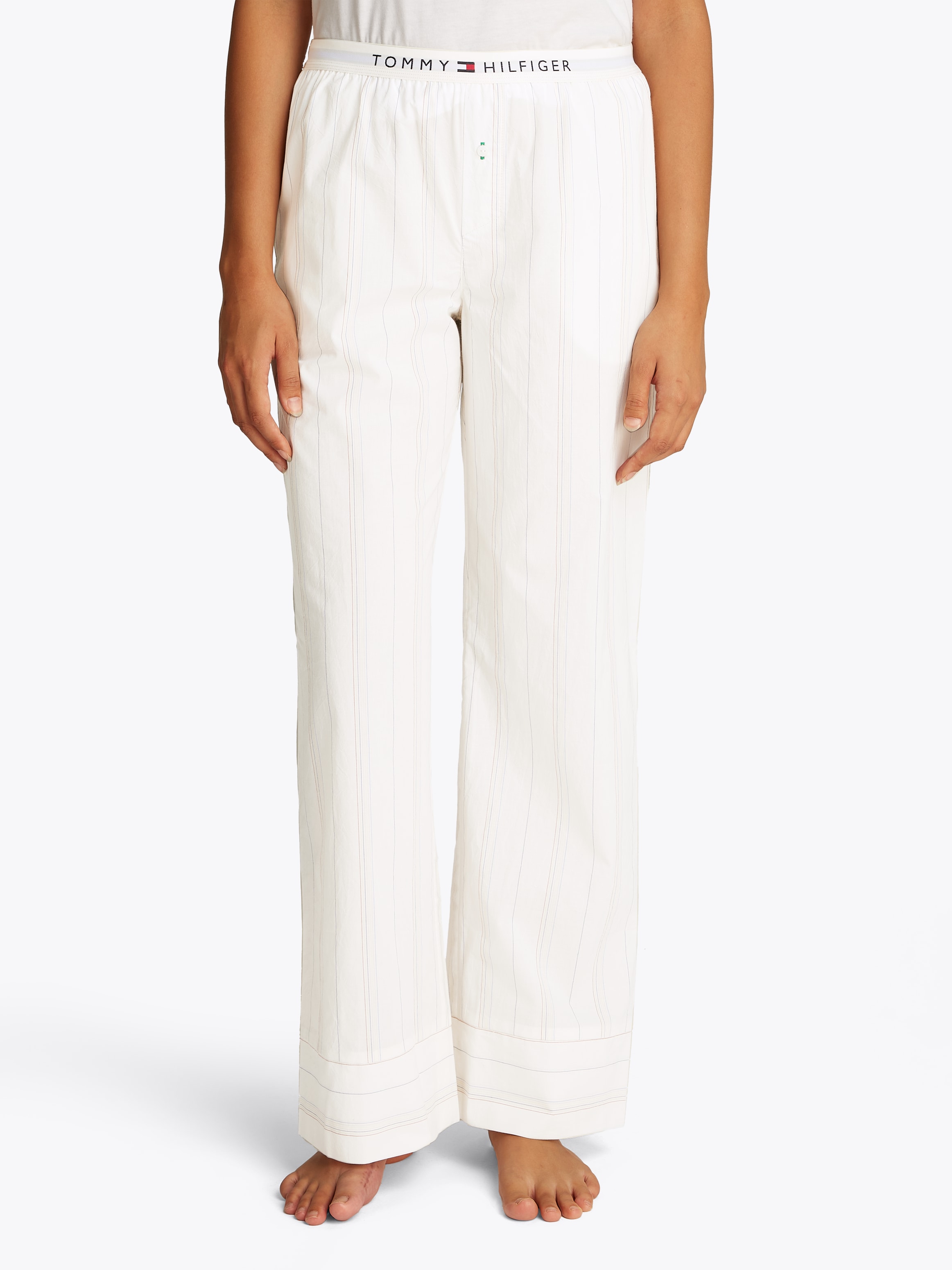 Image of Tommy Hilfiger Underwear Loungehose "POPLIN PANTS" mit Streifenmuster, Logobund