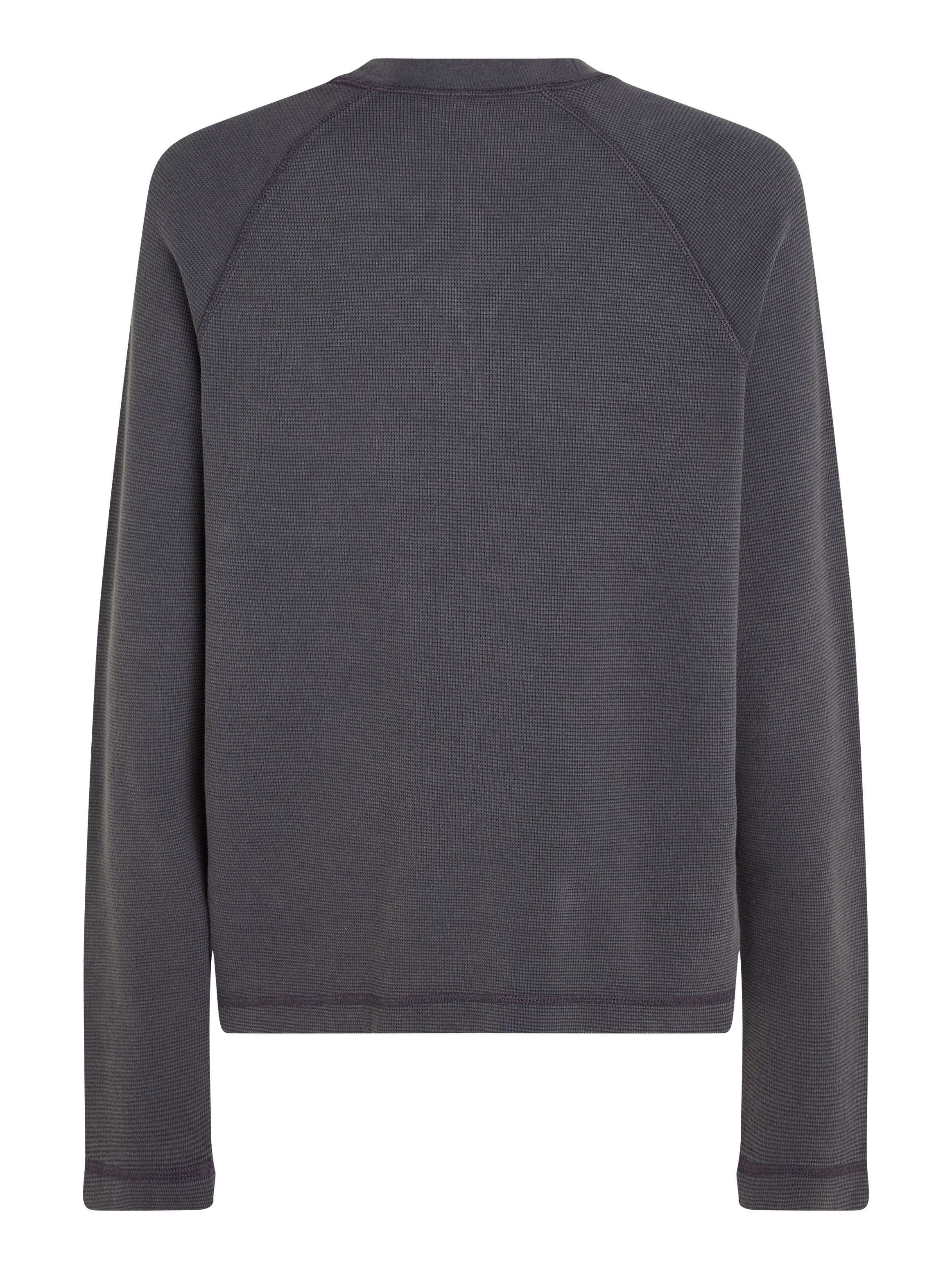 Calvin Klein Jeans Langarmshirt »WASHED WOVEN LABEL WAFFLE RAGLAN«, in gewaschener Qualität