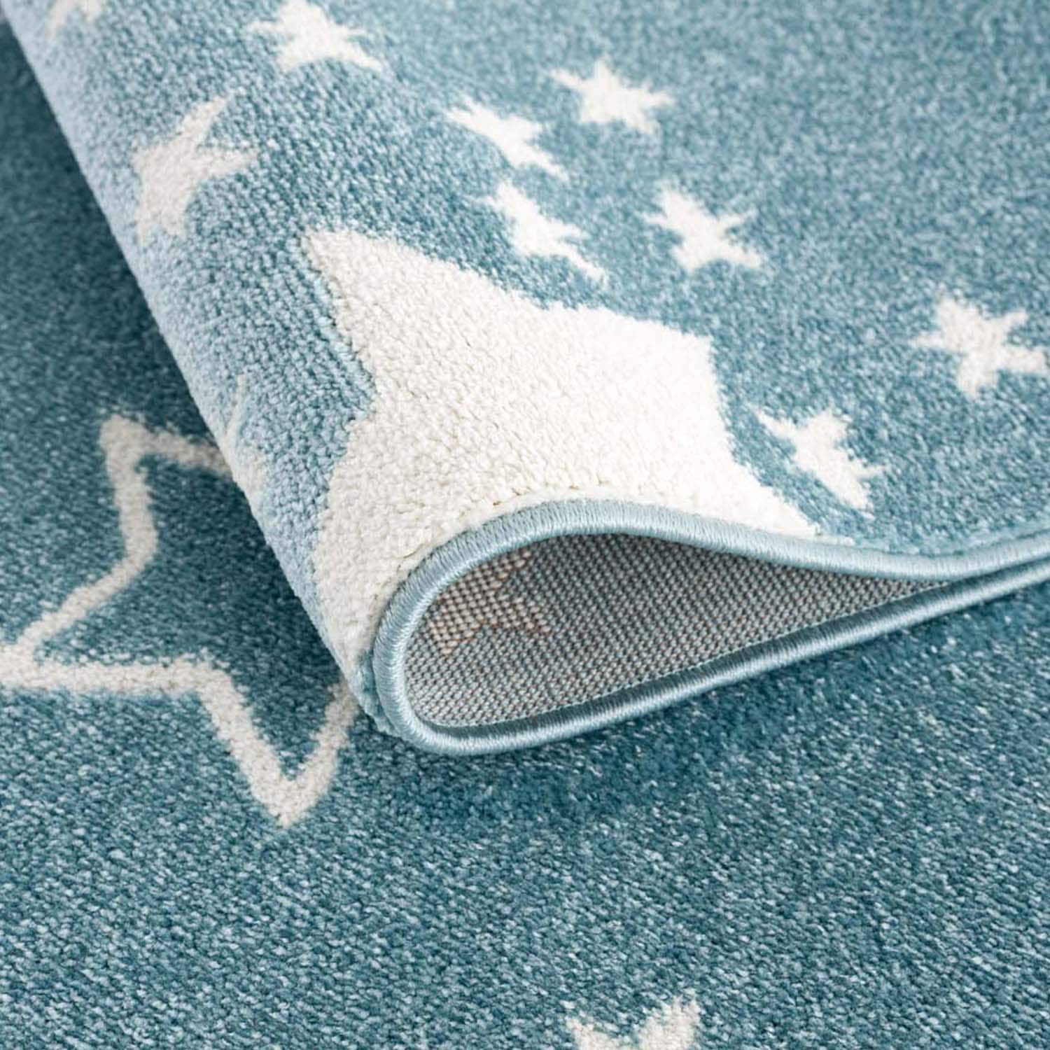 Carpet City Kinderteppich »Anime9387«, rund, 11 mm Höhe, Sternen-Teppich, Weicher Flor, Pflegeleicht, Kinderzimmer