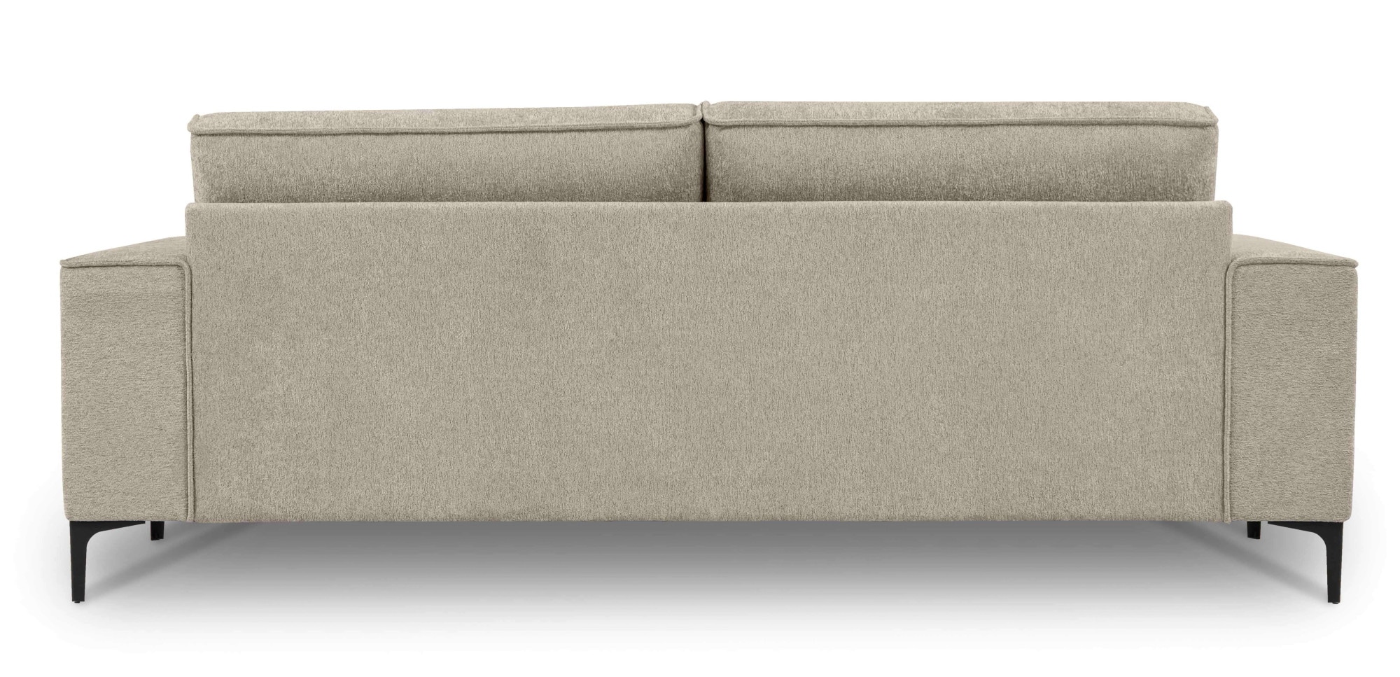 Places of Style 3-Sitzer »3er Sofa Oland, Struktur, Flachgewebe, Luxus-Microfaser, Boucle«, 224 cm, Wellenunterfederung, Skandi-Design, Metallfüsse