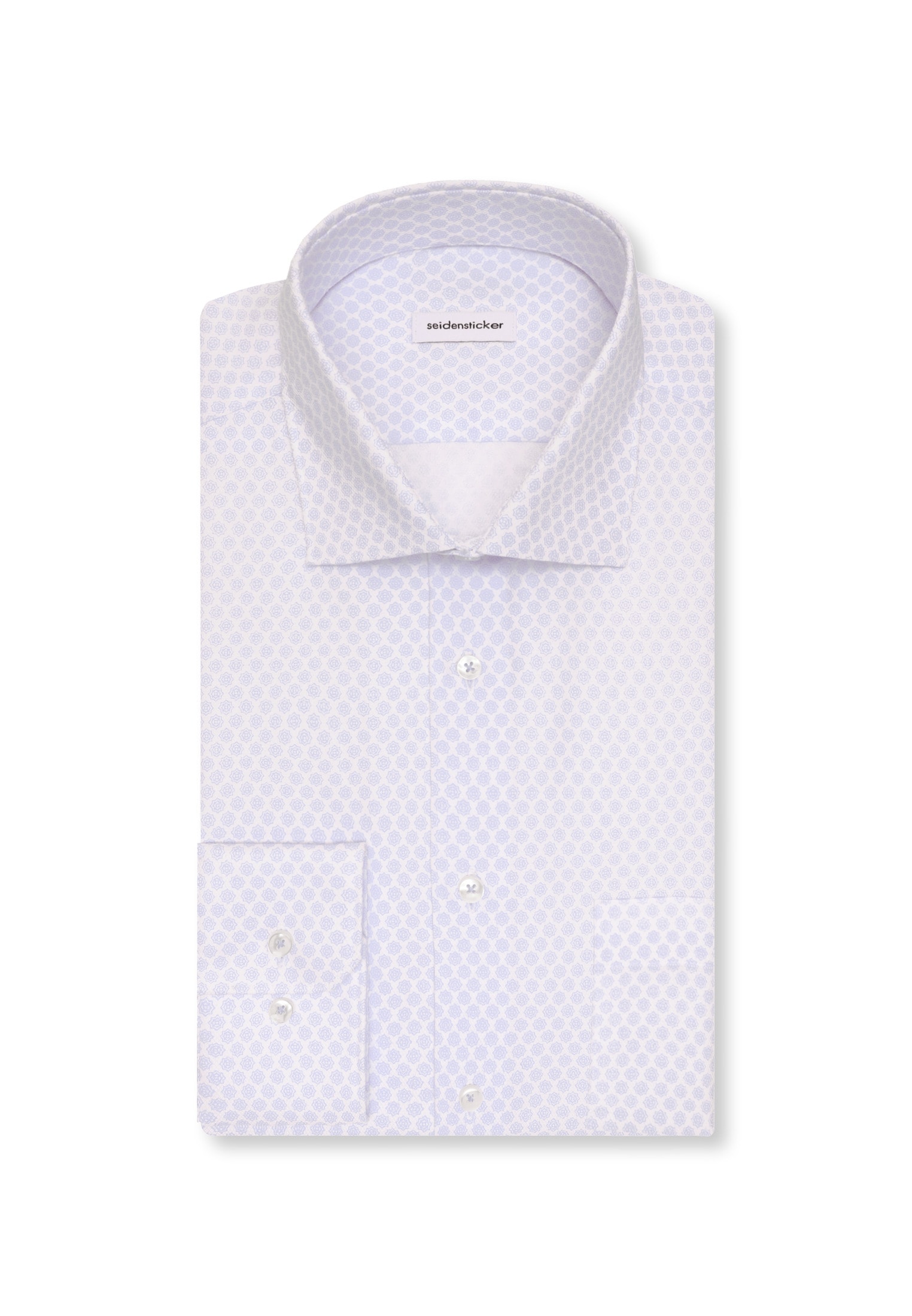 seidensticker Chemise d'affaires »Schwarze Rose« Comfort 1/1 Kentkragen Druck