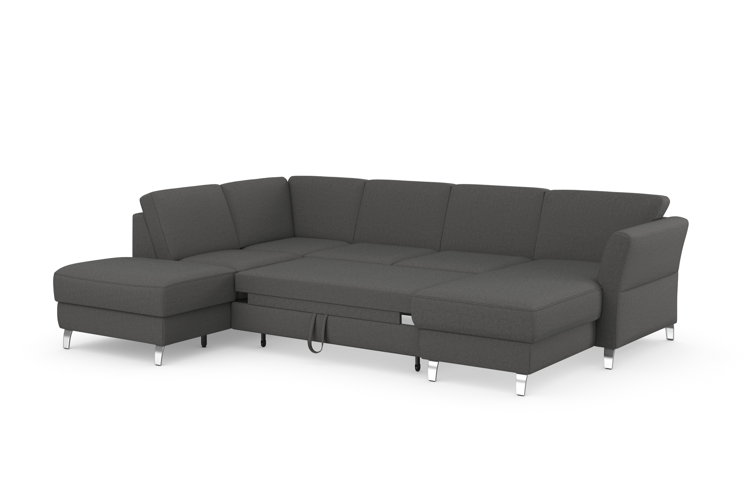 sit&more Wohnlandschaft »Visby U-Form«, Wahlweise mit Bettfunktion und Stauraum, frei im Raum stellbar