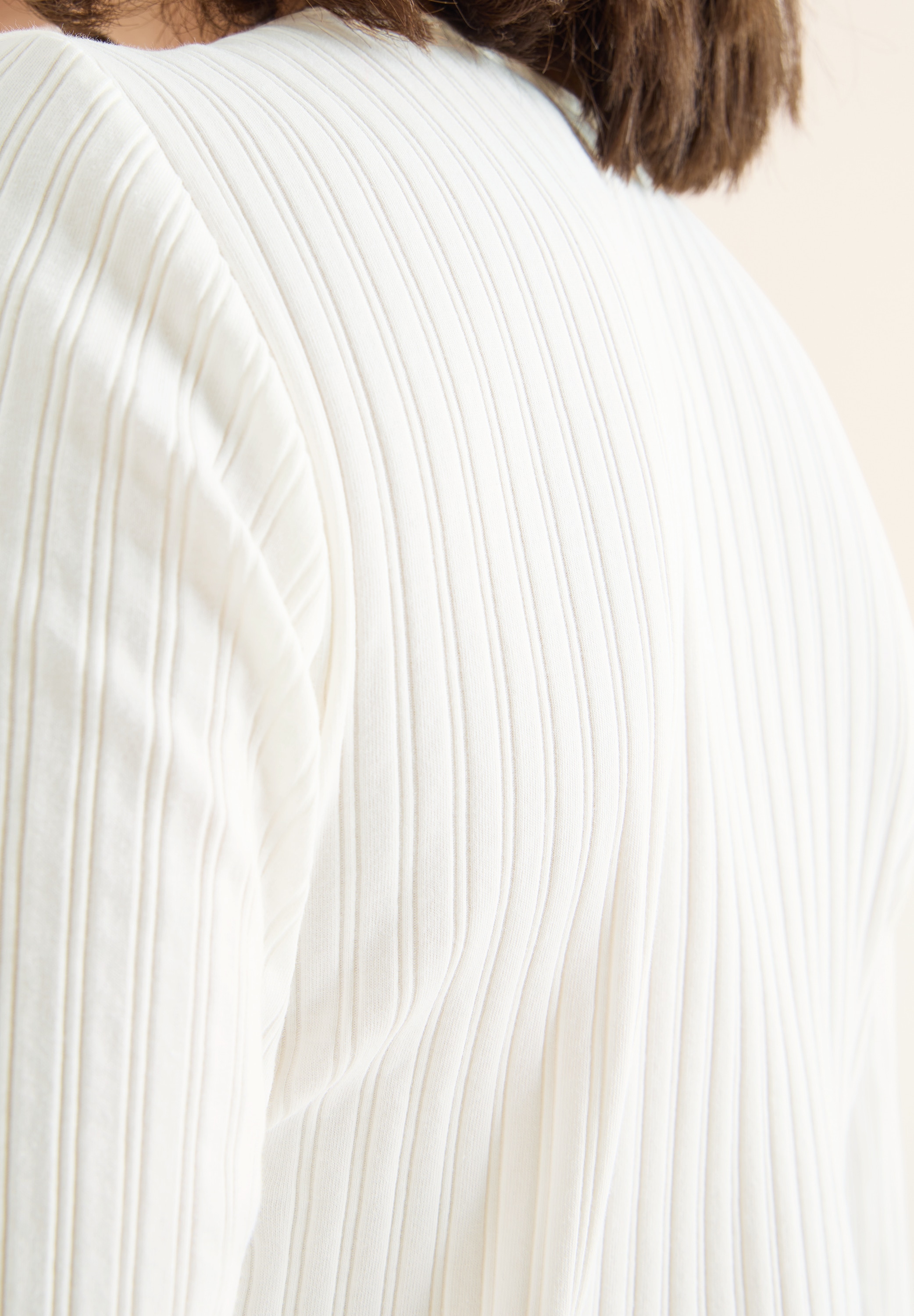 Cecil T-shirt à manches longues mit Ripp-Struktur