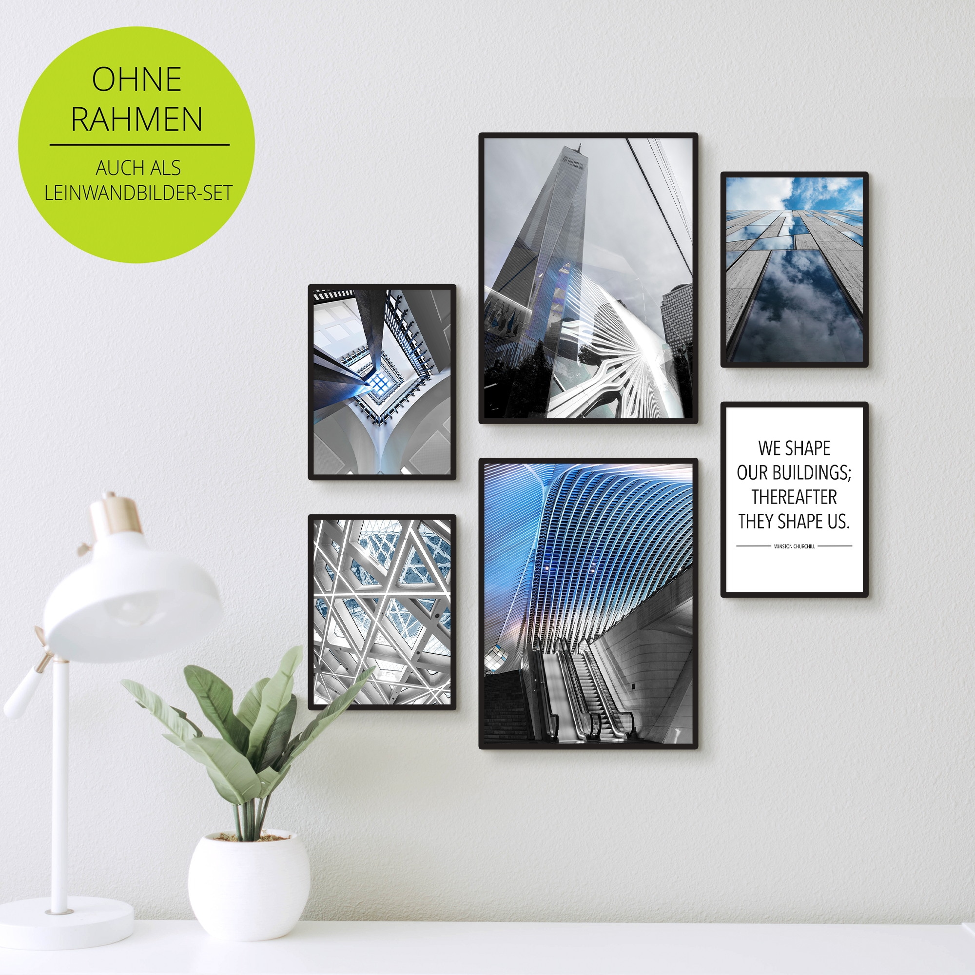 GOODproduct Wandbild »Urban Cityscapes« Elemente der Architektur 6 Stk. tlg. als Poster oder Leinwandbilder Set