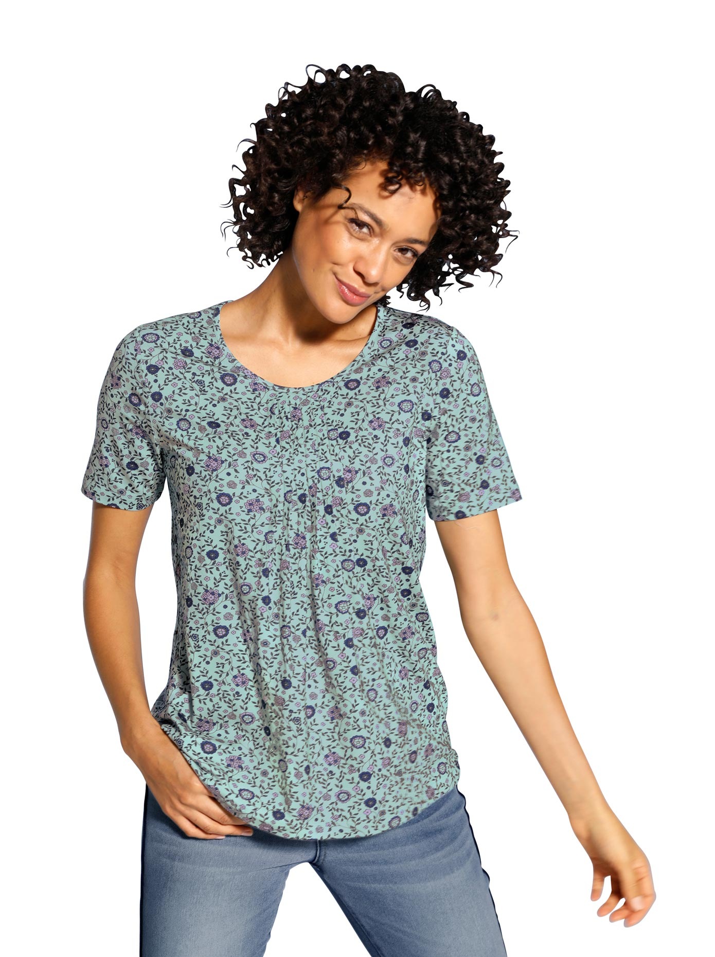 Image of CREATION L PREMIUM Print-Shirt »Lyocell-Shirt«, (1 tlg.) bei Ackermann Versand Schweiz