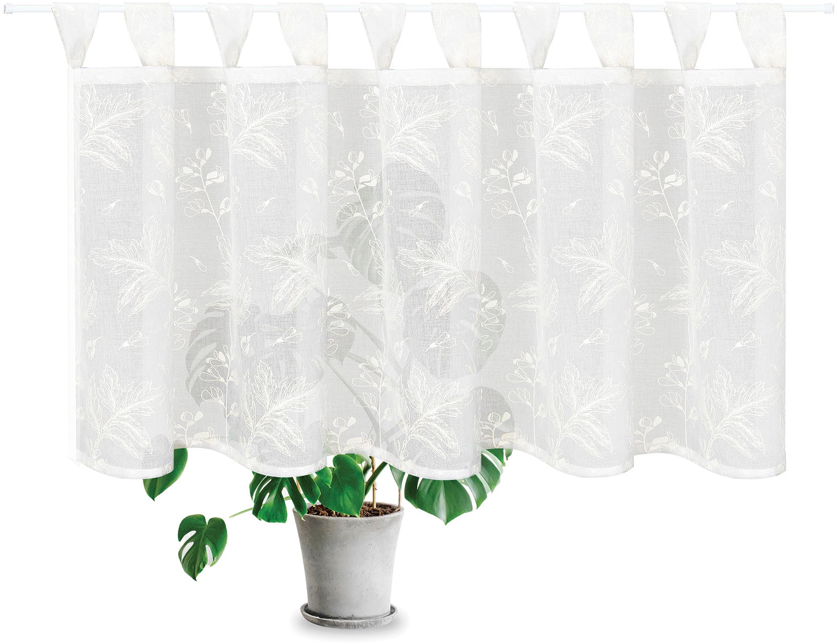 Gerster Scheibengardine »Imke« Schlaufen 1 Stk. tlg. Schlaufen