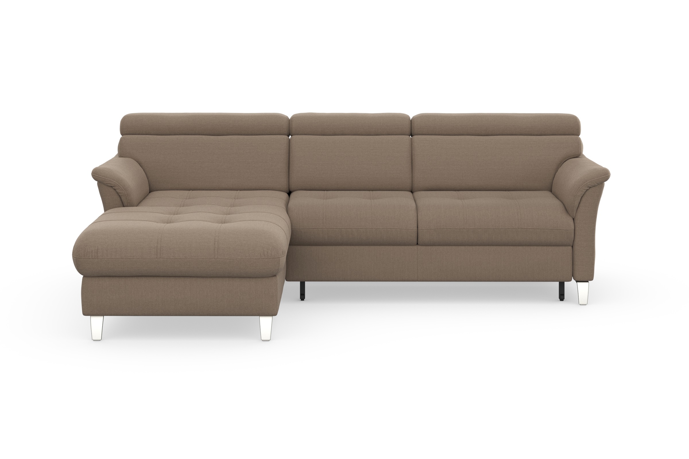 sit&more Ecksofa »Marano L-Form«, inklusive Kopfteilverstellung, wahlweise mit Bettfunktion, Bettkasten