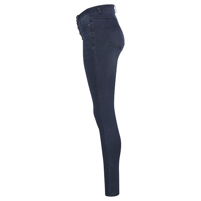 ♕ Arizona Skinny-fit-Jeans »Ultra Stretch«, High Waist mit durchgehender  Knopfleiste versandkostenfrei bestellen