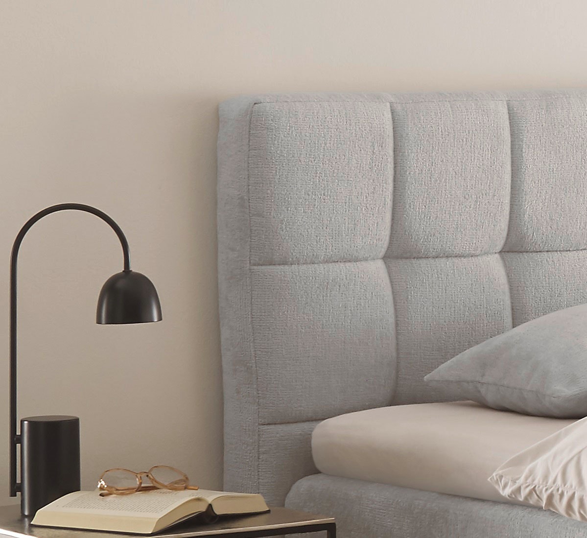 hapo Lit boxspring »Neyla erhältlich in den Breiten 100, 160, 180 & 200cm« disponible en différentes qualités de matelas, degrés de fermeté et couleurs