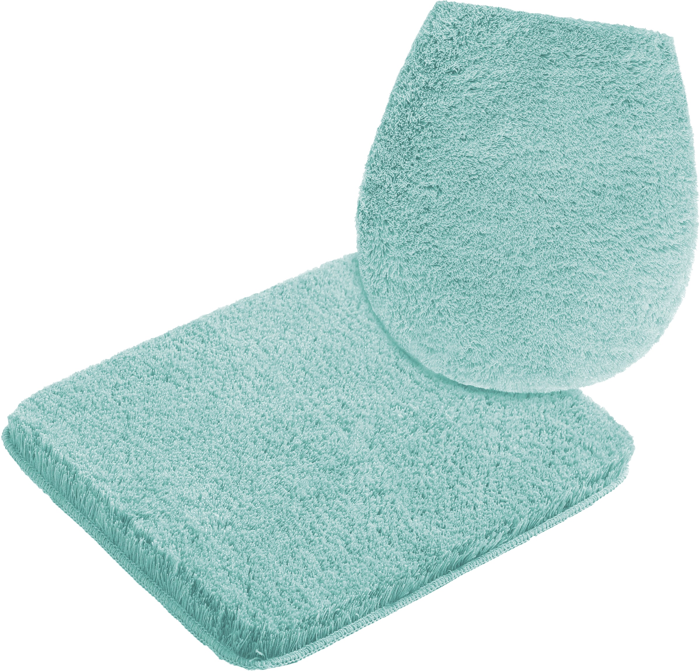 my home Badematte »Merida, Badvorleger, Badezimmer Teppich«, rutschhemmend beschichtet, fussbodenheizungsgeeignet-schnell trocknend-strapazierfähig, Badteppich, Uni Farben, rechteckig, rund & als 2-tlg. Set erhältlich